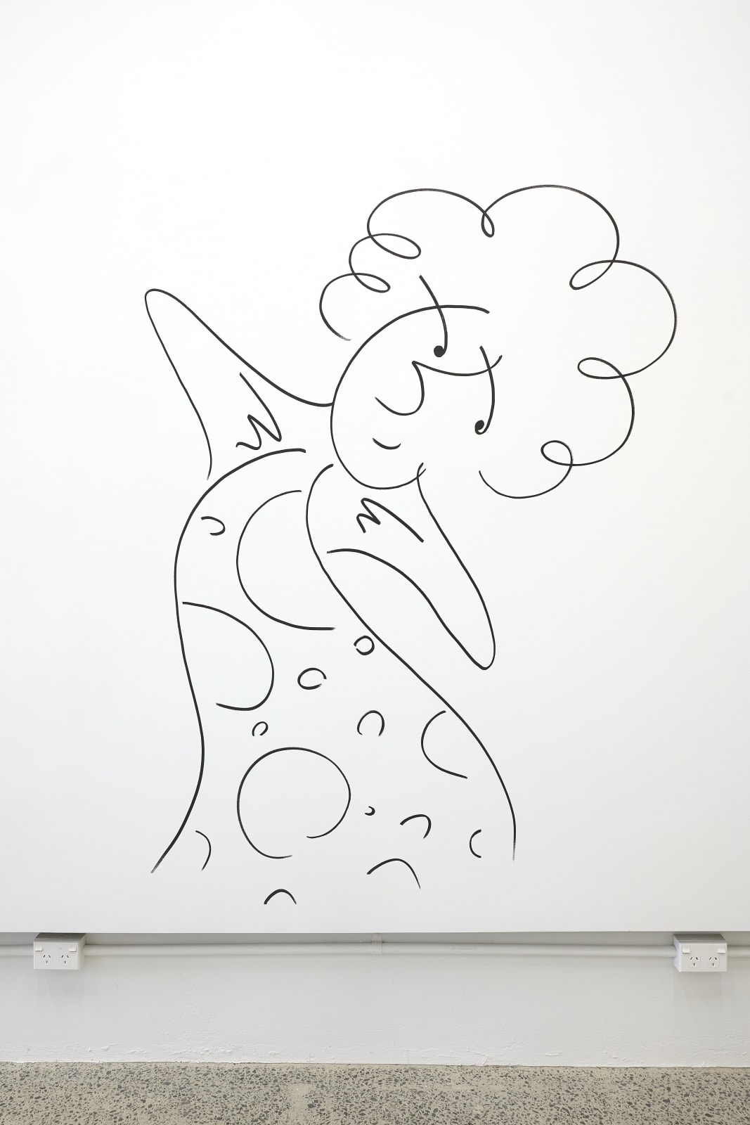 Glenn Otto, Portrait of a dancer (wall drawing), 2025