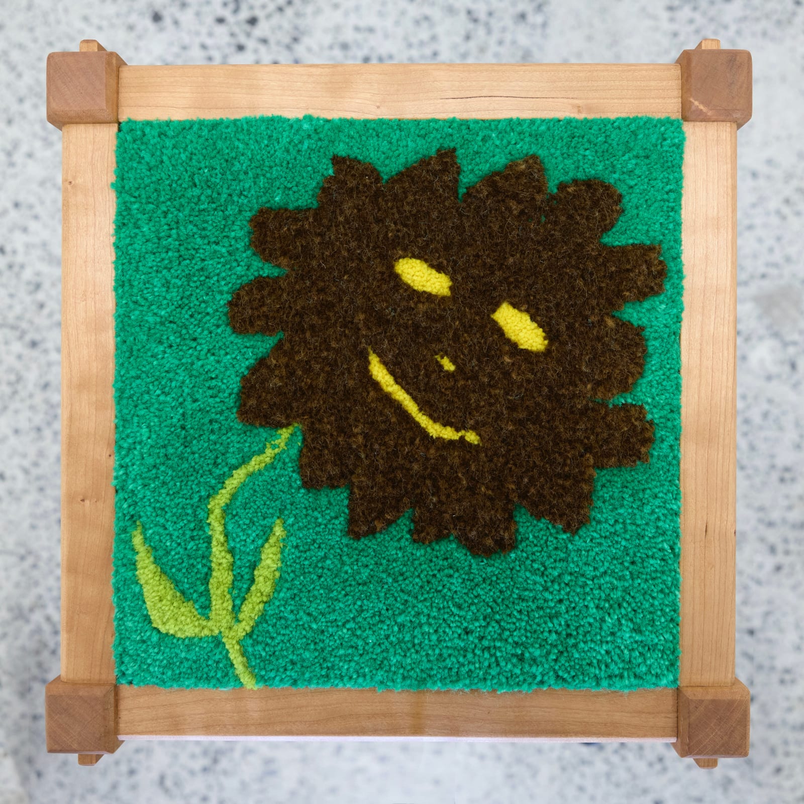 Claudia Kogachi + Josephine Jelicich, Smiling flower rug stool, 2024
