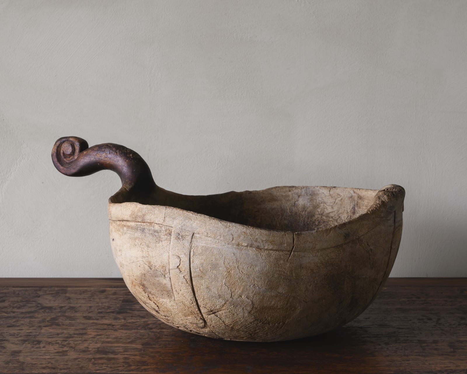 Folk Art Bowl / Ale Scoop,