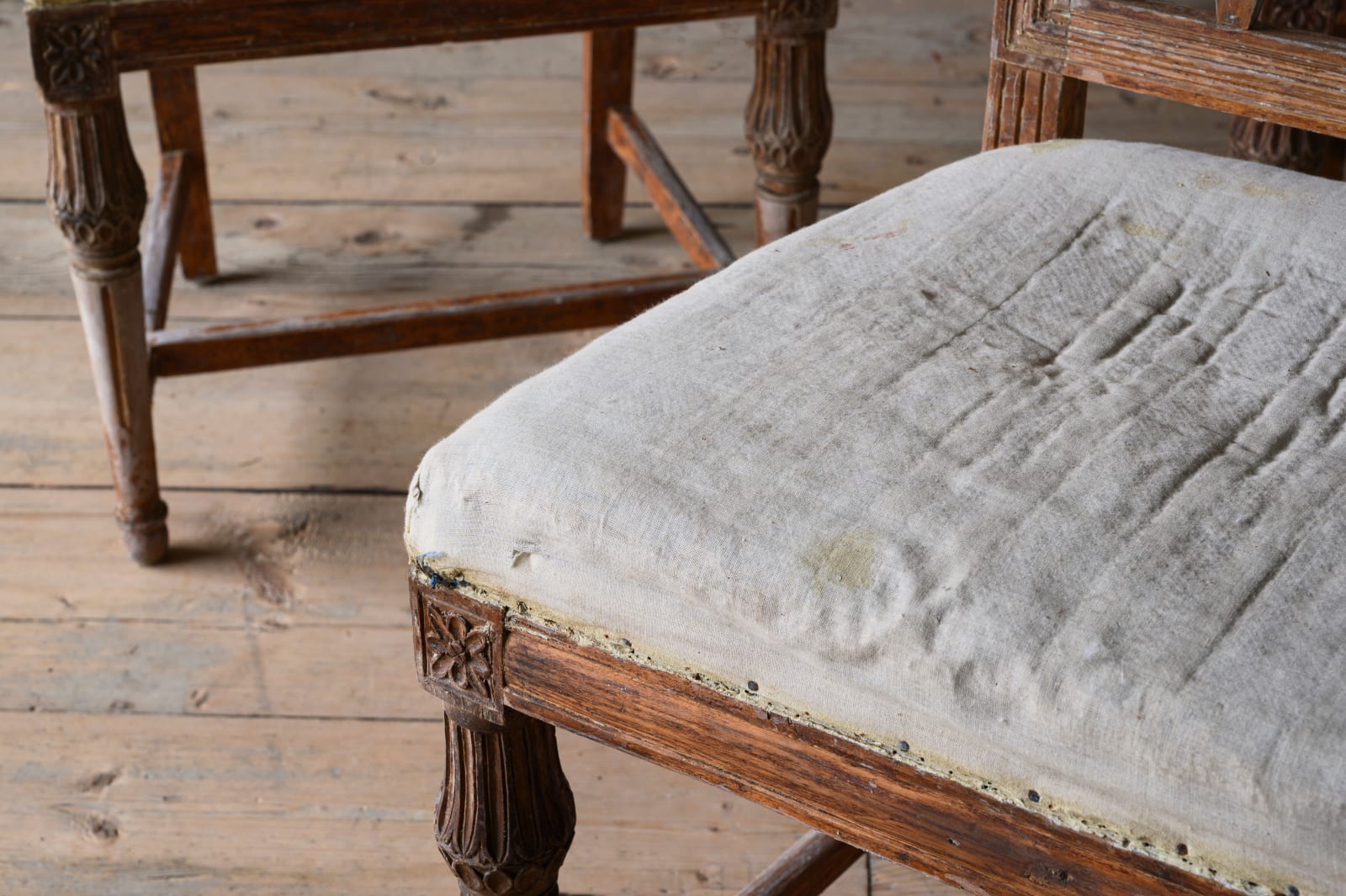 Set of Six Gustavian Chairs,