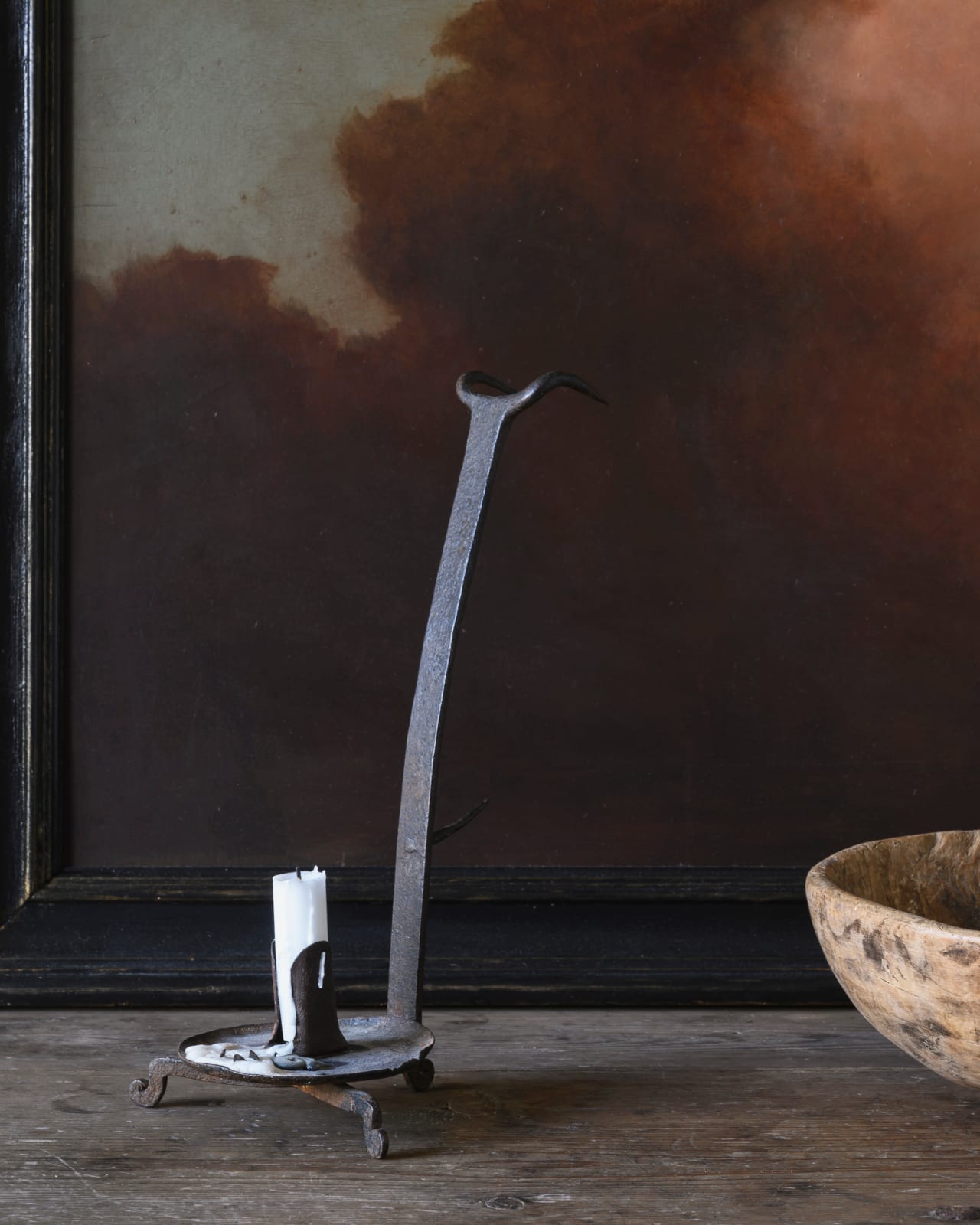 Wrought Iron Candle Holder,