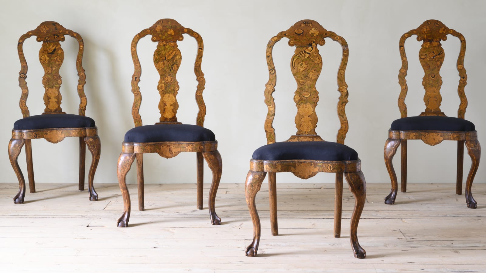 Dutch Marquetry Chairs,