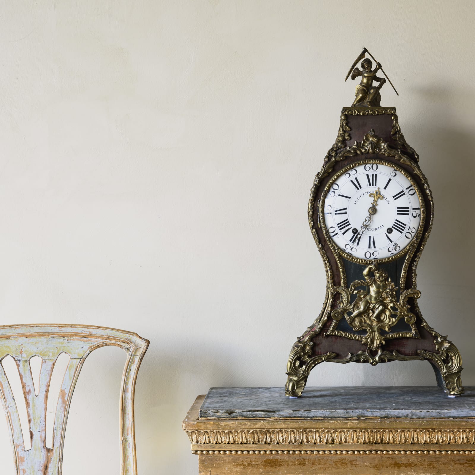Rococo Table Clock,