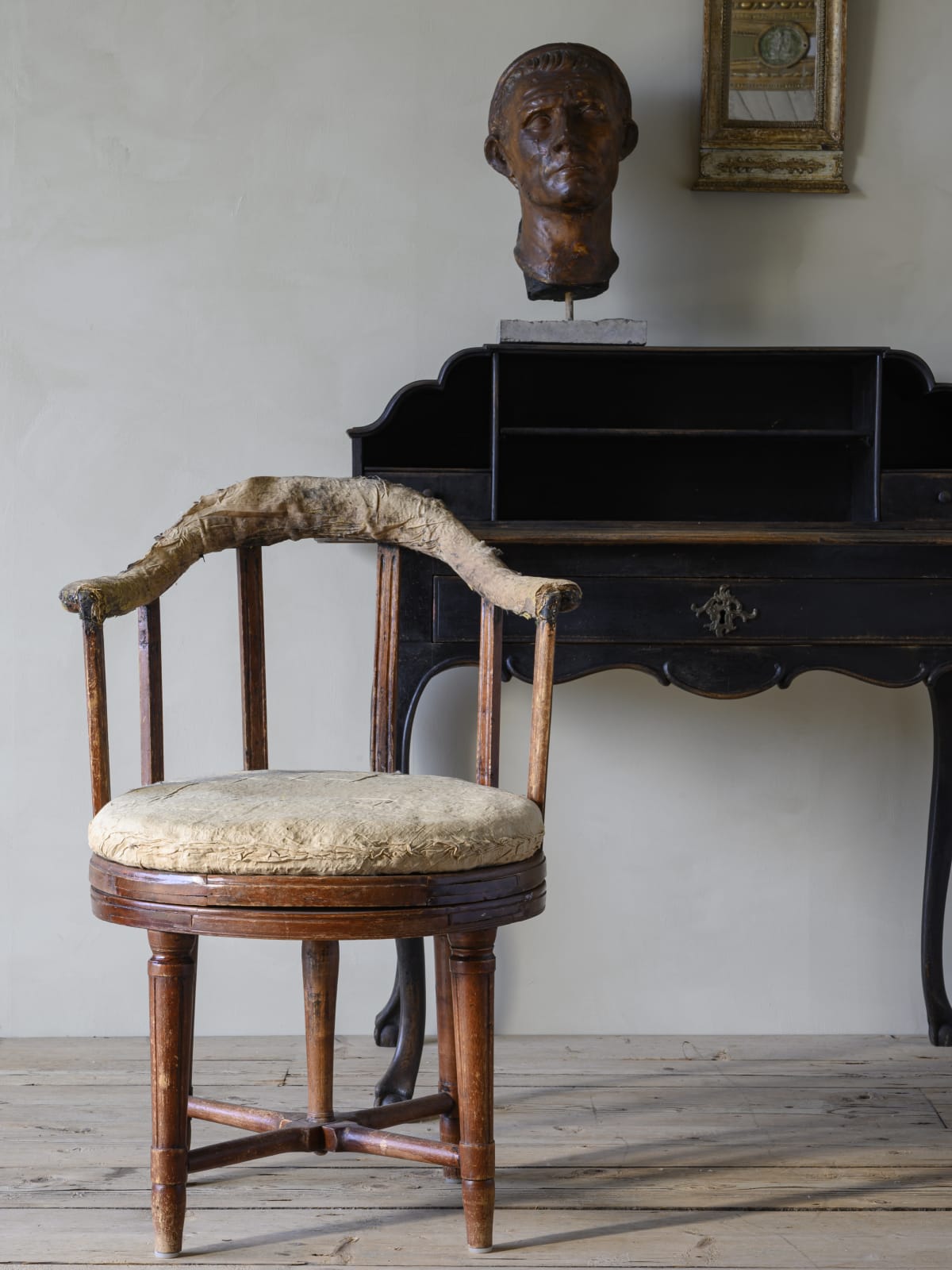 Gustavian Revolving Desk Chair,