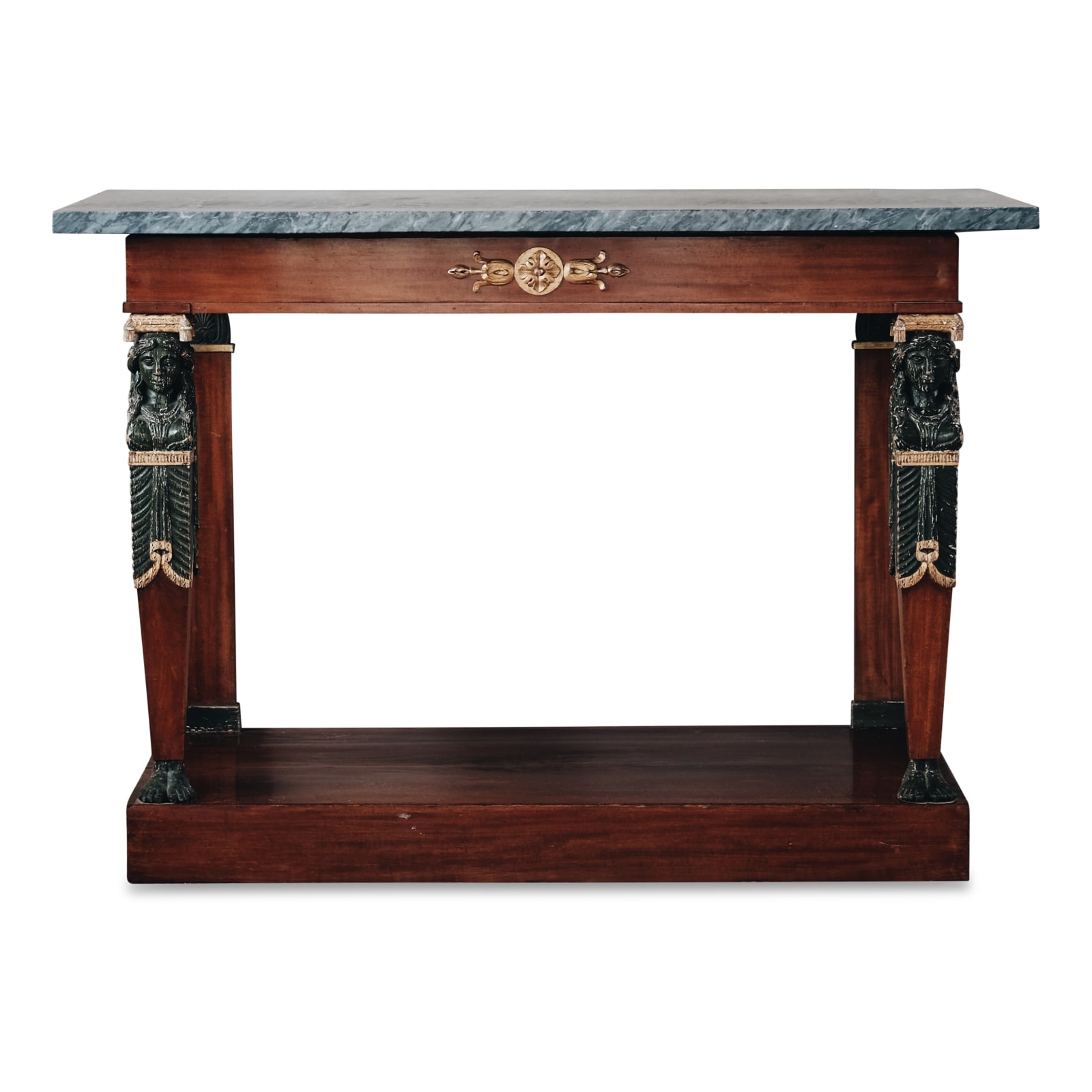 Gustavian Mahogany Console,