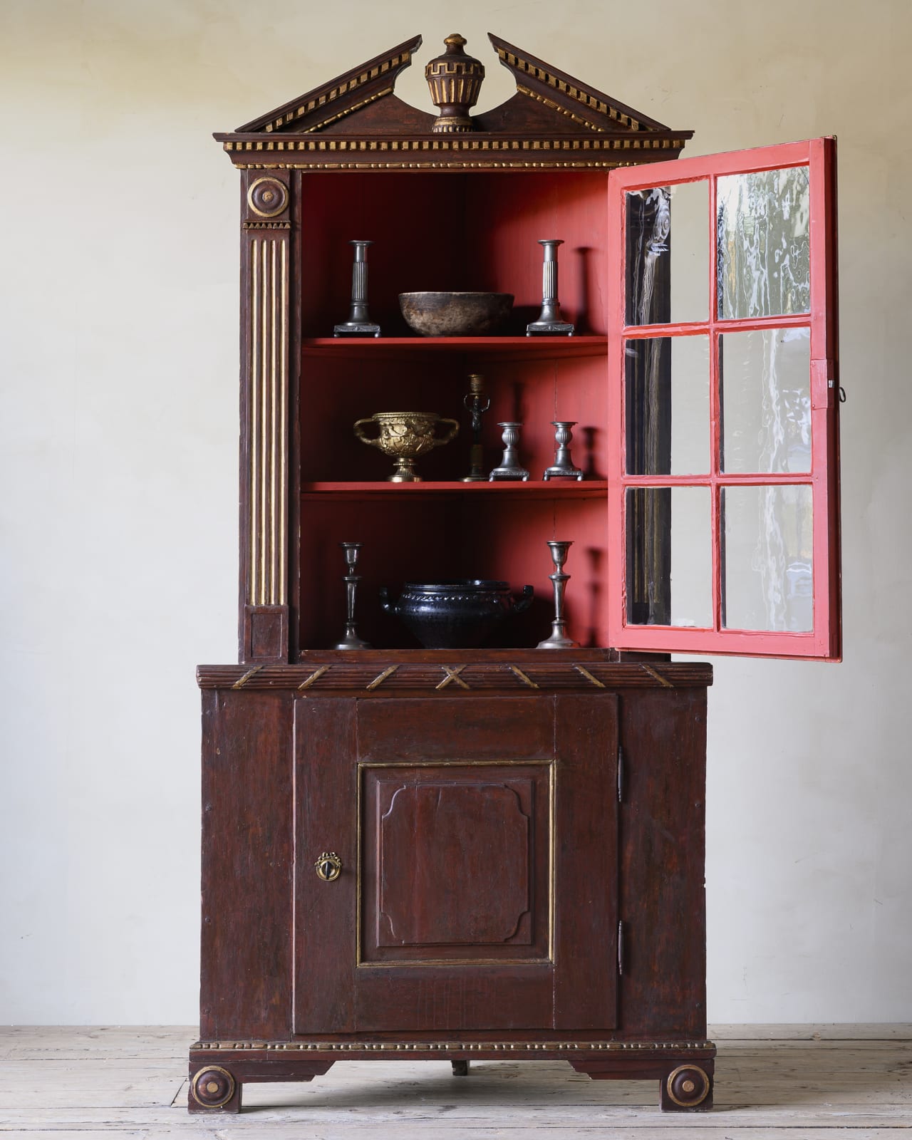 Neoclassical Corner Cabinet,