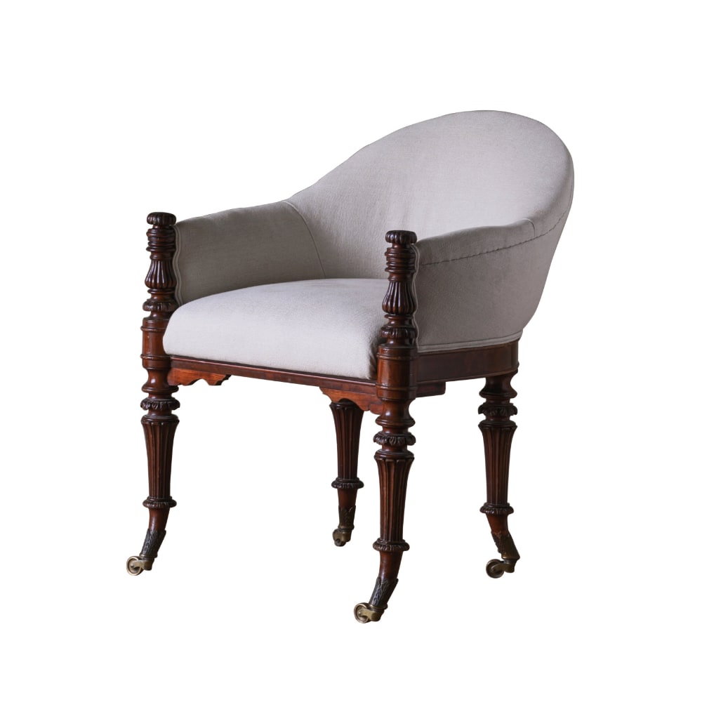 Neoclassical Library Desk Chair,