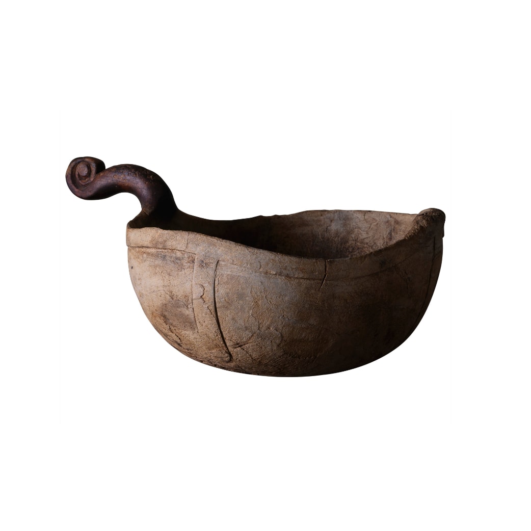 Folk Art Bowl / Ale Scoop,