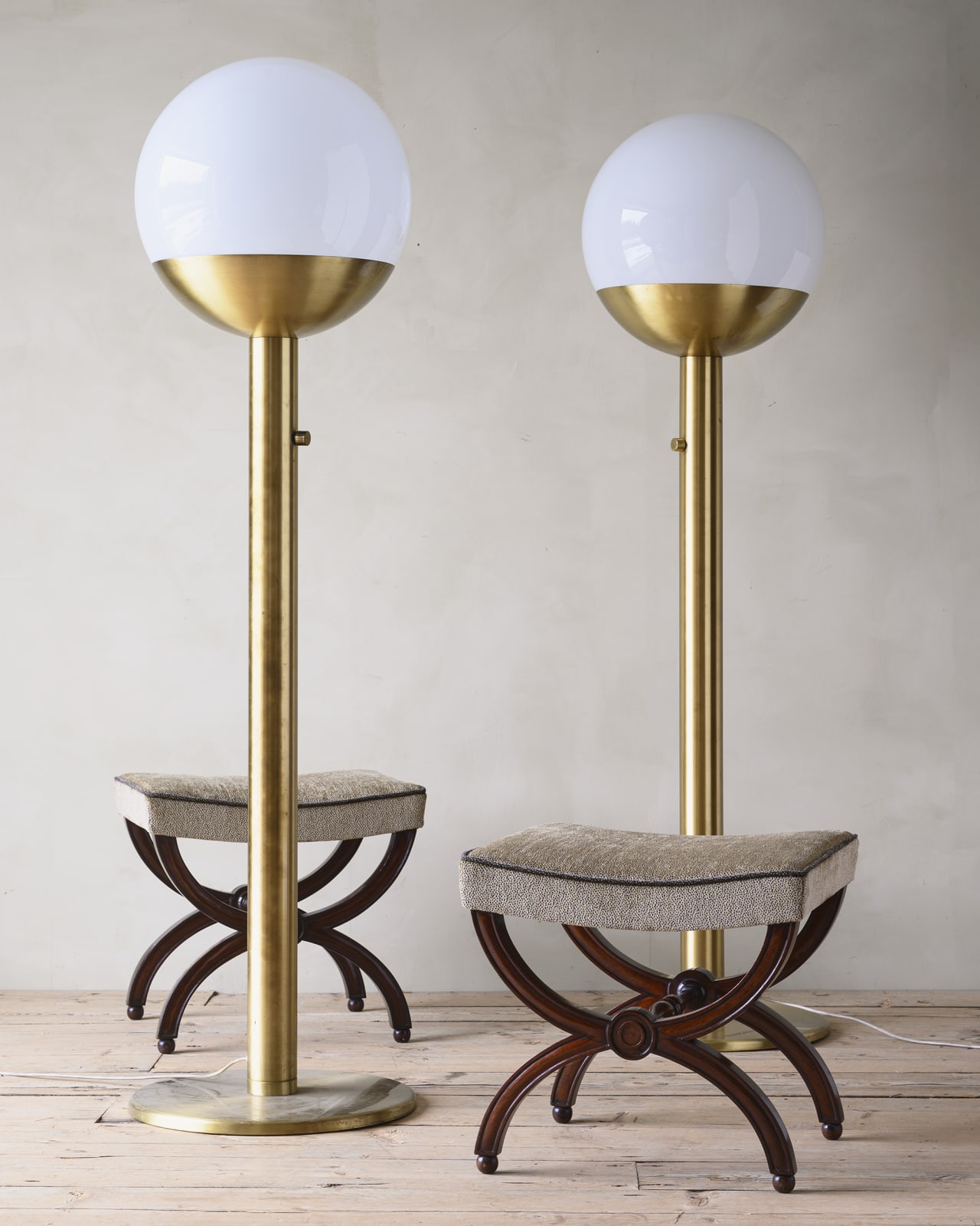 French Mahogany Stools,