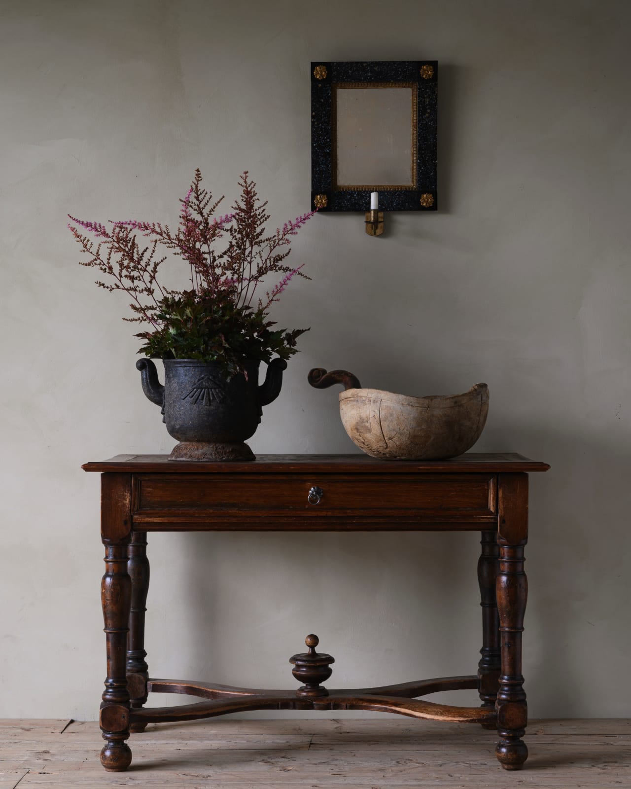 Folk Art Bowl / Ale Scoop,