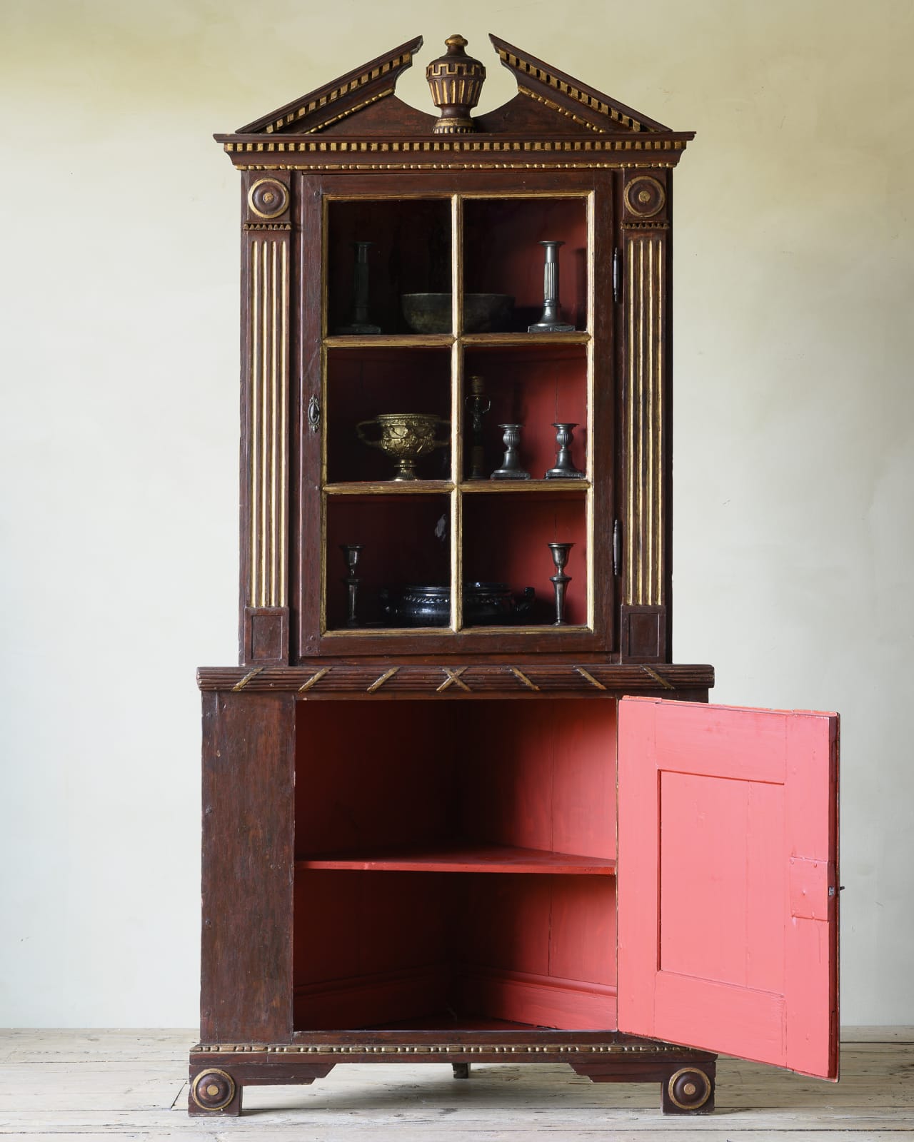 Neoclassical Corner Cabinet,