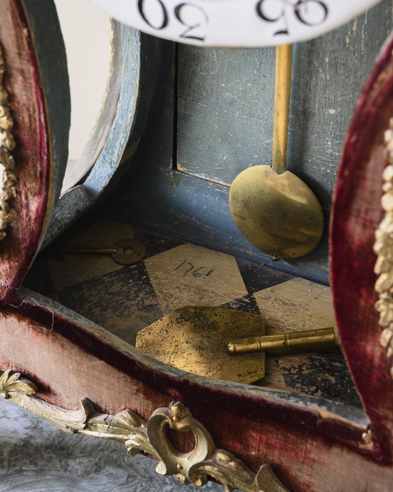 Rococo Table Clock,