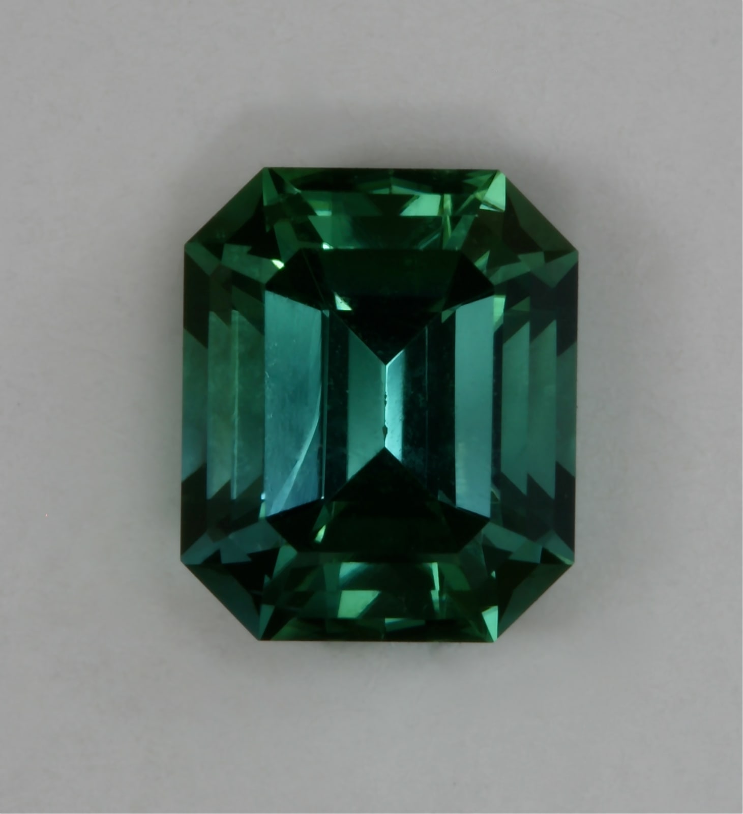 Blue Green Emerald Cut 1.17 ct