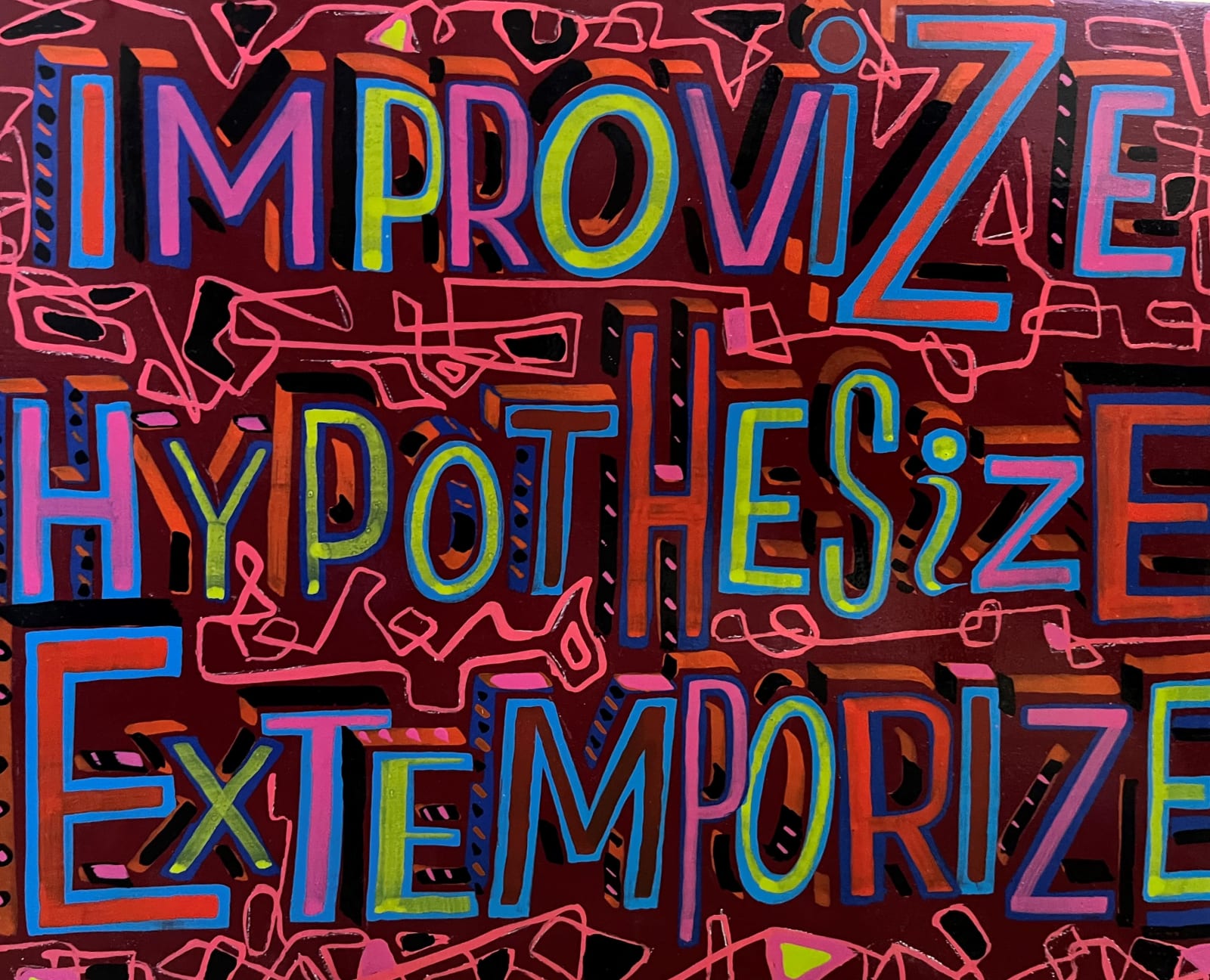 Bob and Roberta Smith, Extemporize, 2025