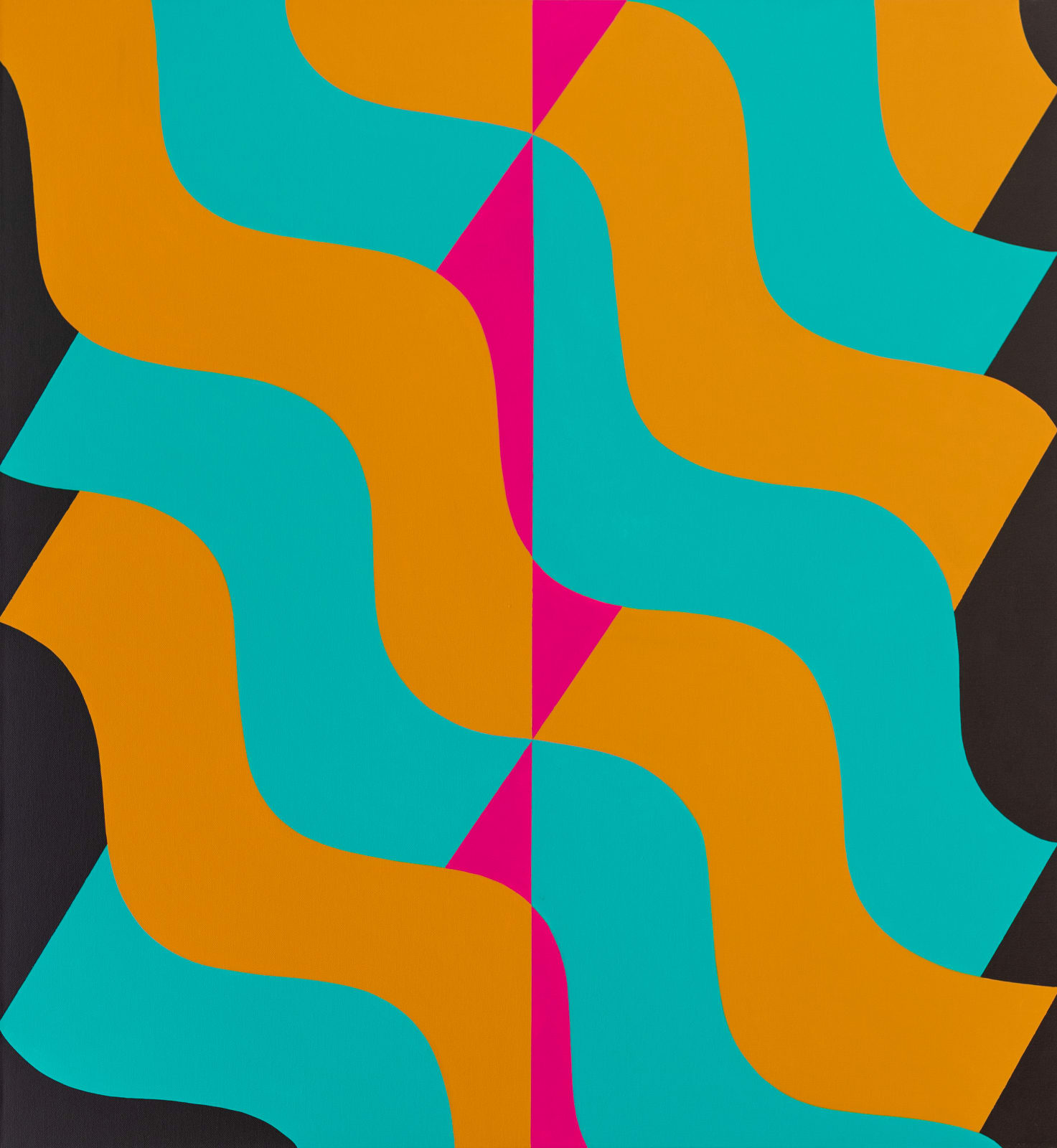 Mohamed Melehi, Moucharabieh in Four Colours, 2020