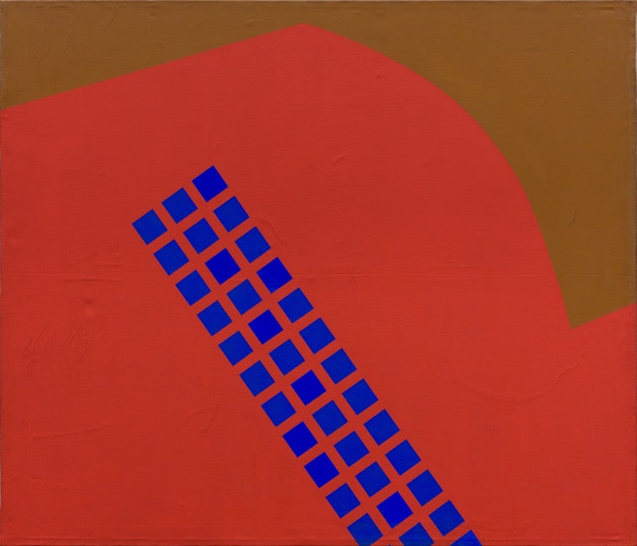 Mohamed Melehi, Sky Above Manhattan, 1963