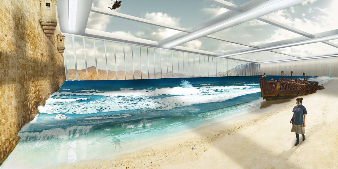 Larissa Sansour, Mediterranean Floor, 2012