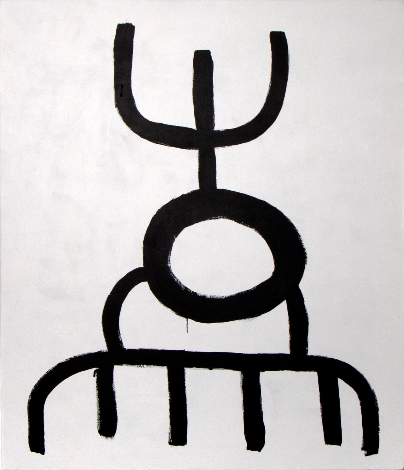 Mohamed Ahmed Ibrahim, Black form on white , 2016