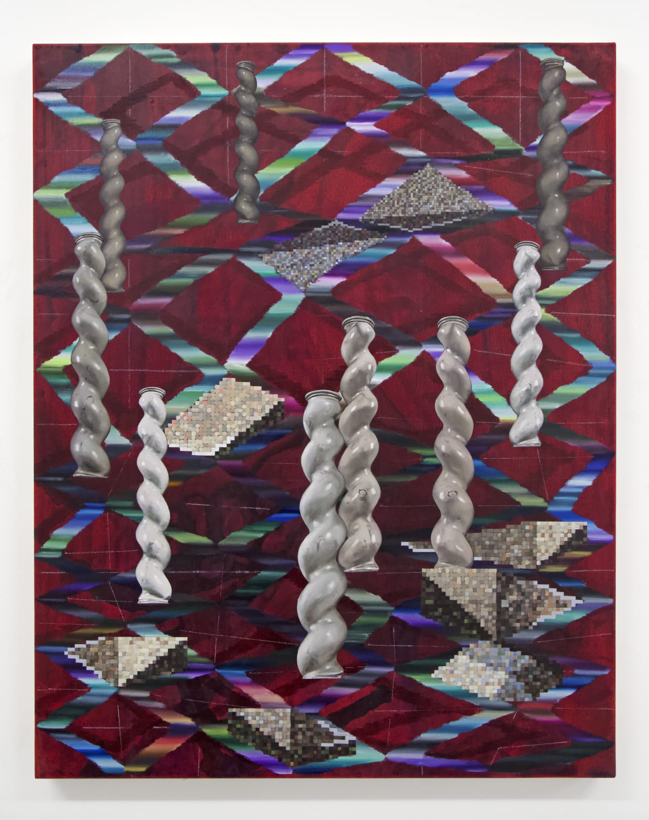 Vivien Zhang, Spiral Columns (Marble Messages), 2020