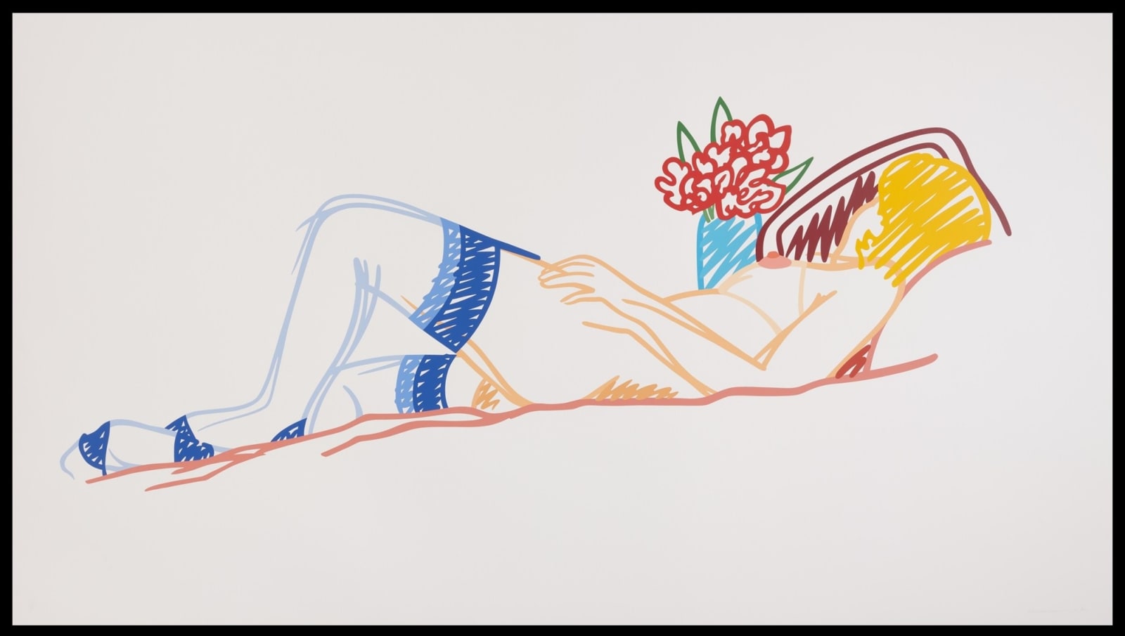 Tom Wesselmann, Nude with Bouquet and Stockings, 1991