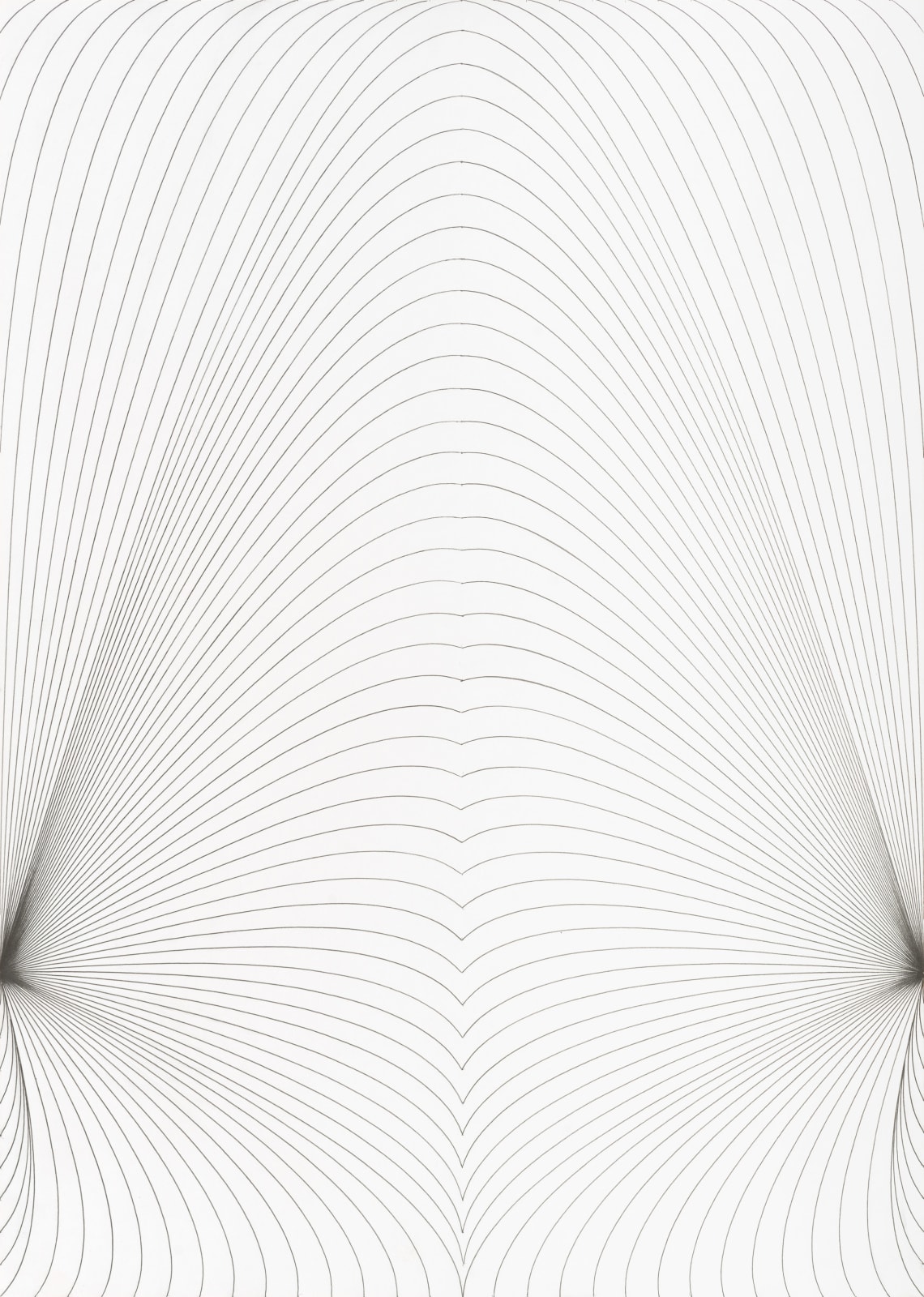Karl-Heinz Adler 卡尔-海因茨-阿德勒, Serielle Lineaturen - Phasenverschiebung symmetrisch, 1992
