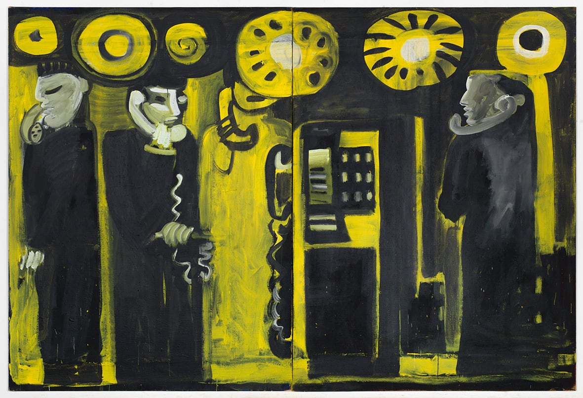 Karl Horst Hödicke 卡尔·霍斯特·霍迪克, Gelbe Zelle 黃色電話亭, 1990
