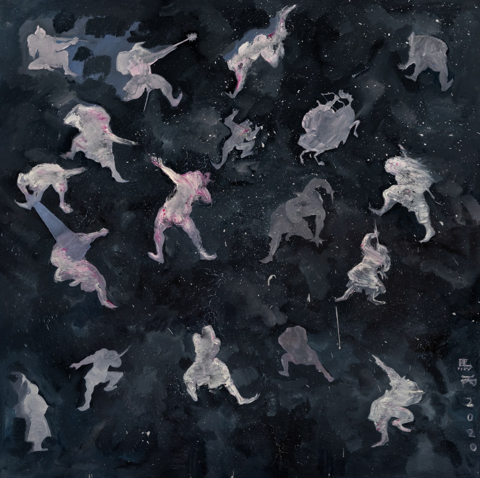 Ma Bing 马丙, Sixteen Arhats, eighteen Arhats or five hundred Arhats in the clouds云中的十六罗汉十八罗汉或者五百个罗汉 , 2020