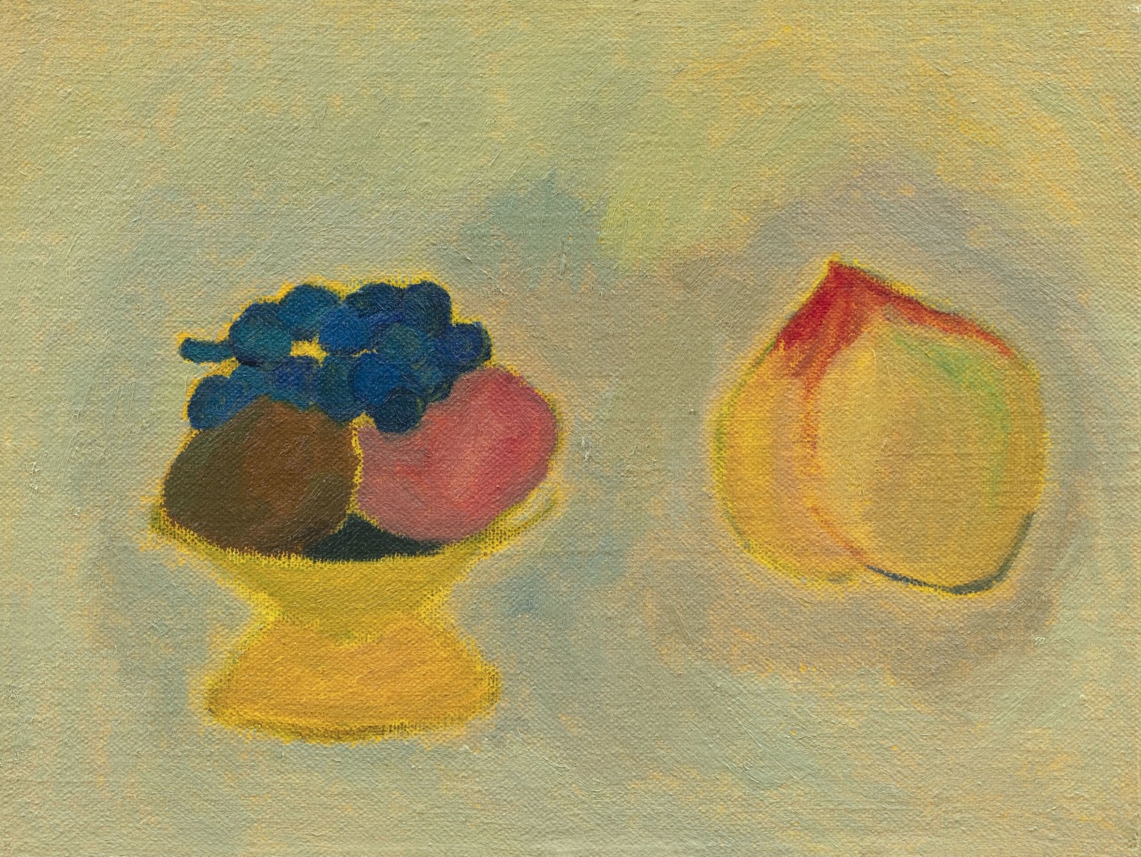 Bian Qing 卞青, Yellow Plate and Peach 黃盤與桃子, 2024