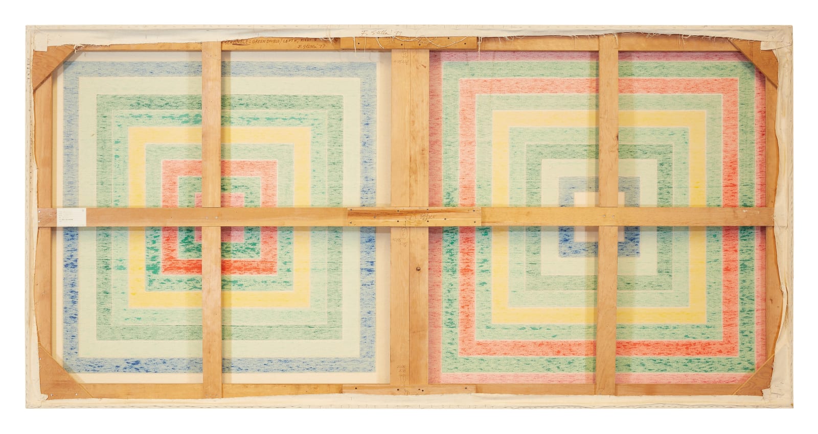 Frank Stella, Scramble: Green Double/ Left N, Right 8, 1977