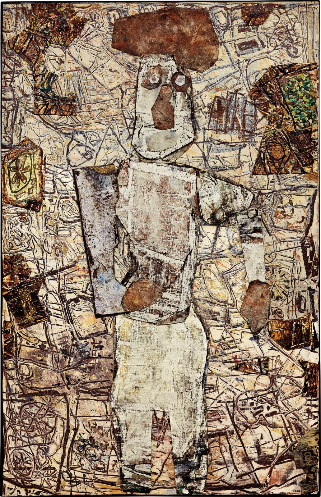 Jean Dubuffet, L'homme à la toque, 1956