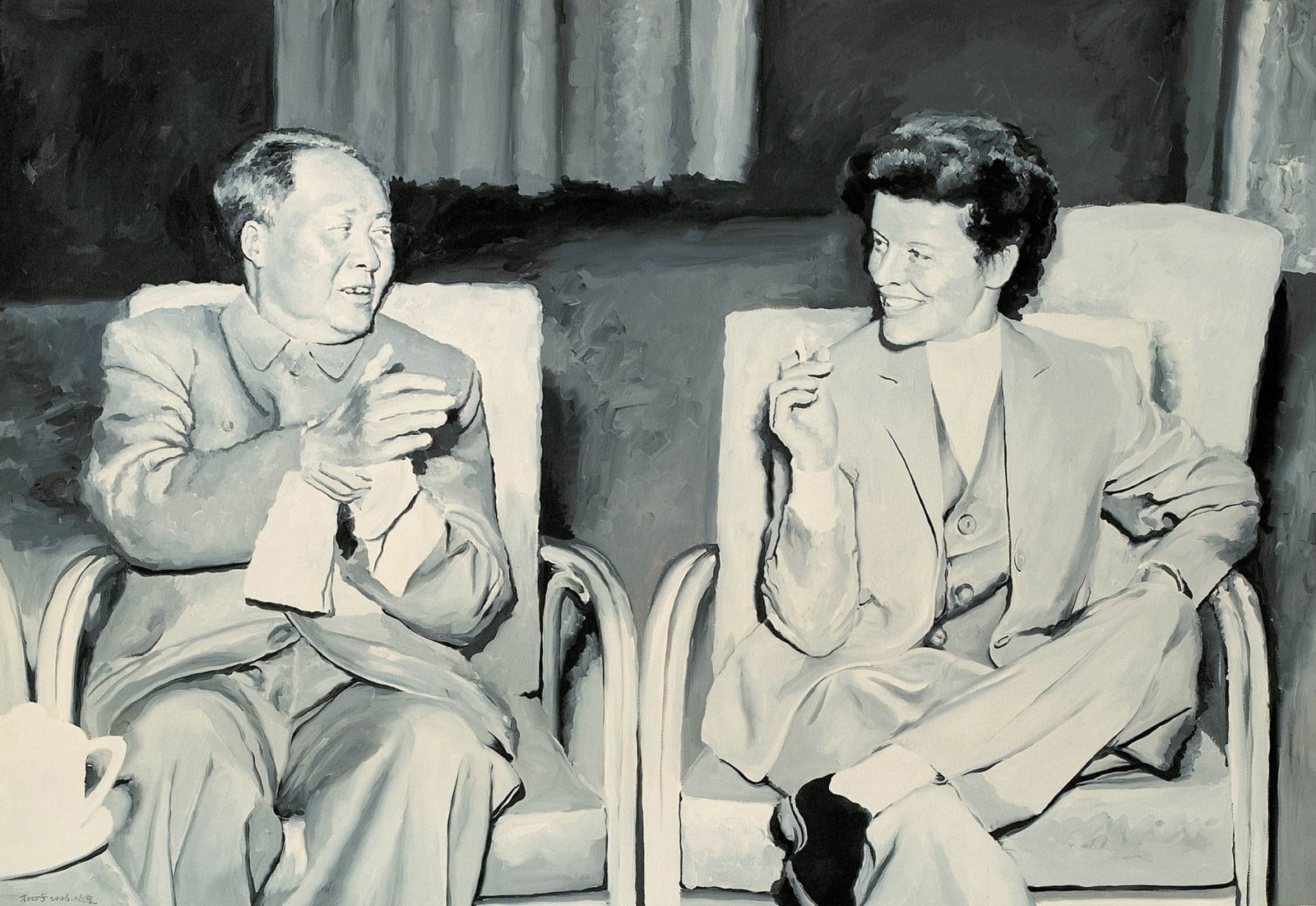 Shi Xinning, Mao with Katharine Hepburn, 2006