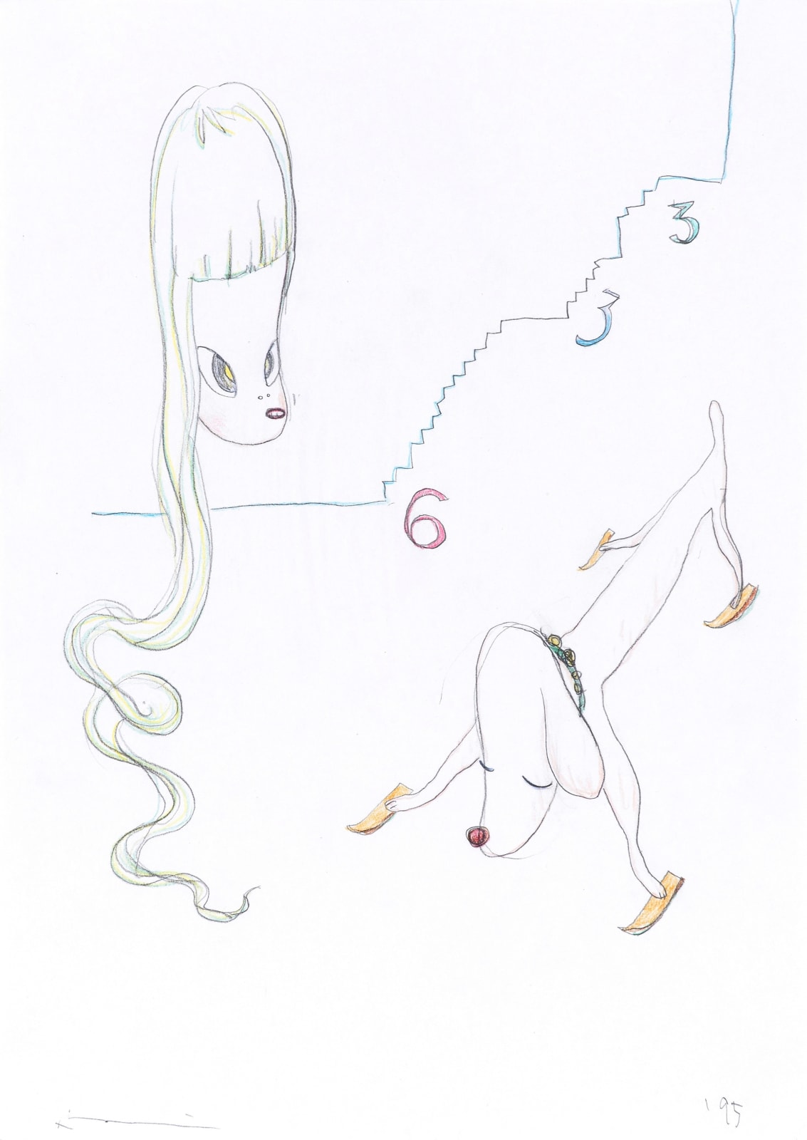 Yoshitomo Nara, Untitled (Nara D-1995-112), 1995