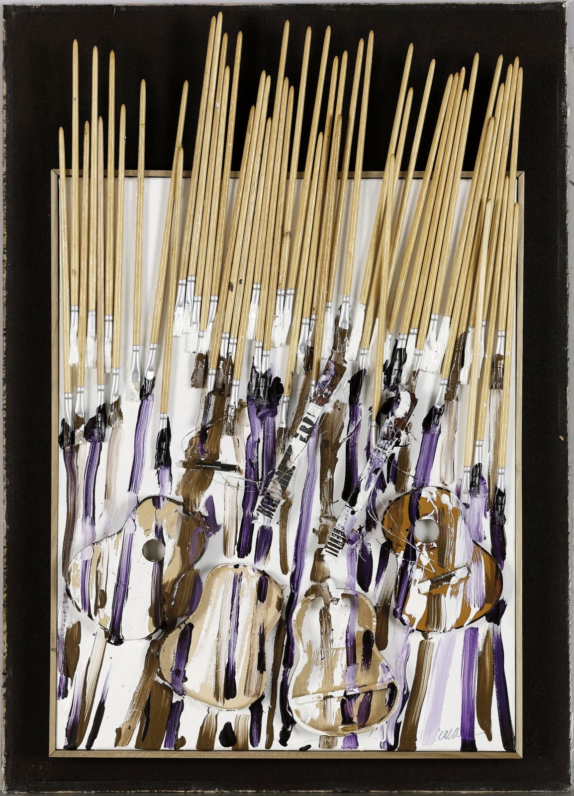 Arman, Untitled (Guitars and Brushes), 1995