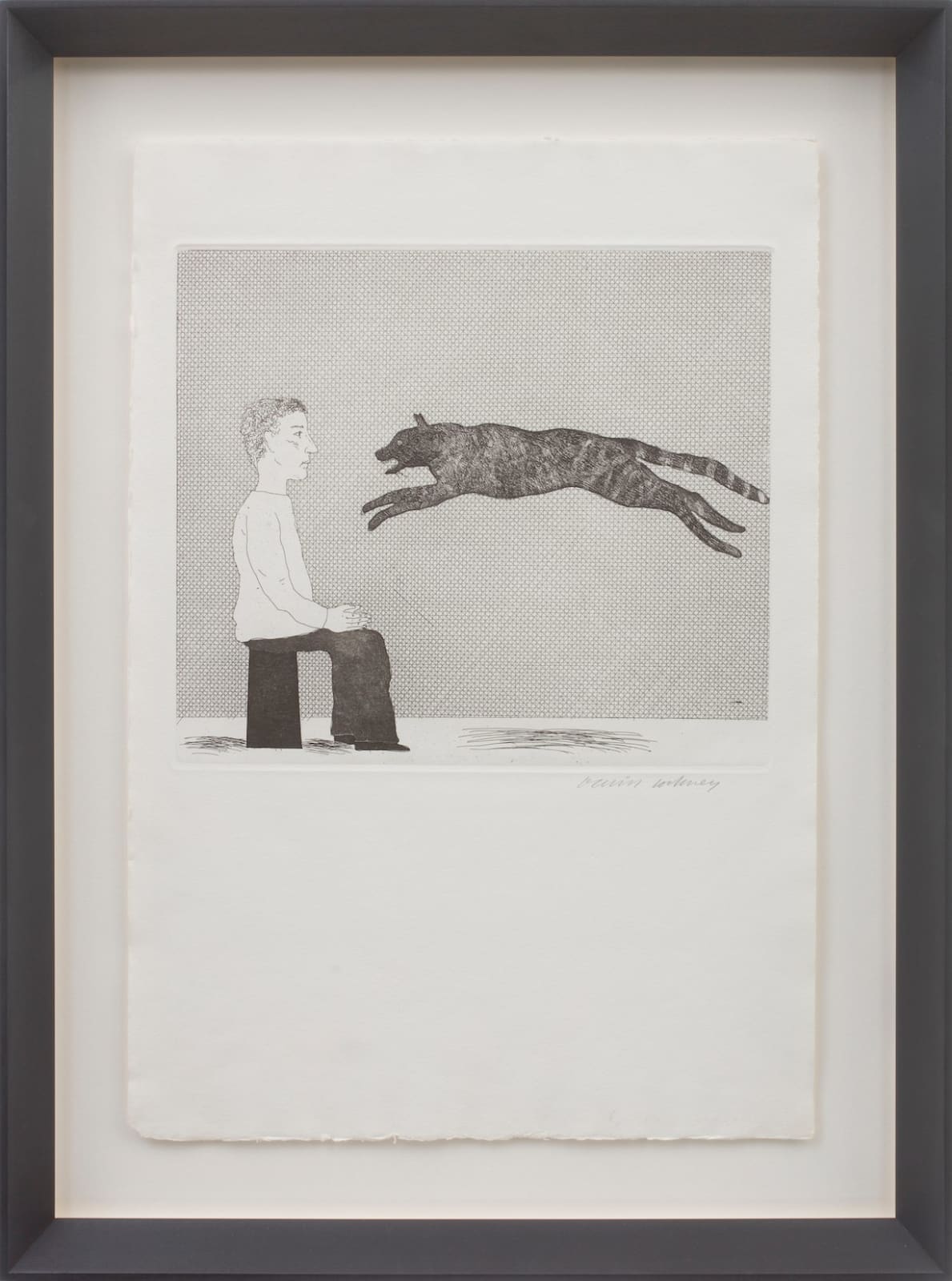 David Hockney, A Black Cat Leaping, 1969