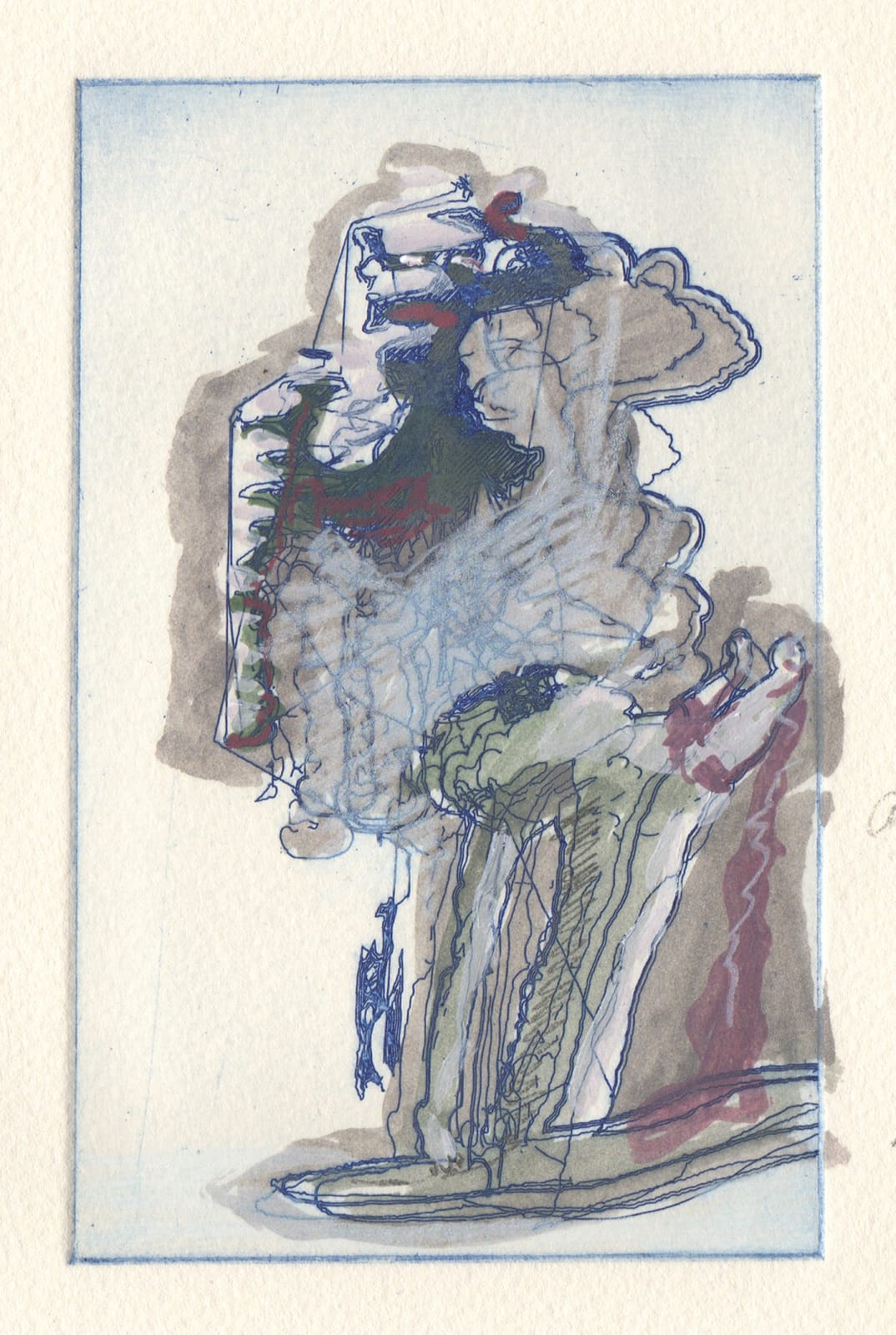 James Rogers, Grafter (A study for boys operating big machines wearing dresses) - Cobalt i, 2021