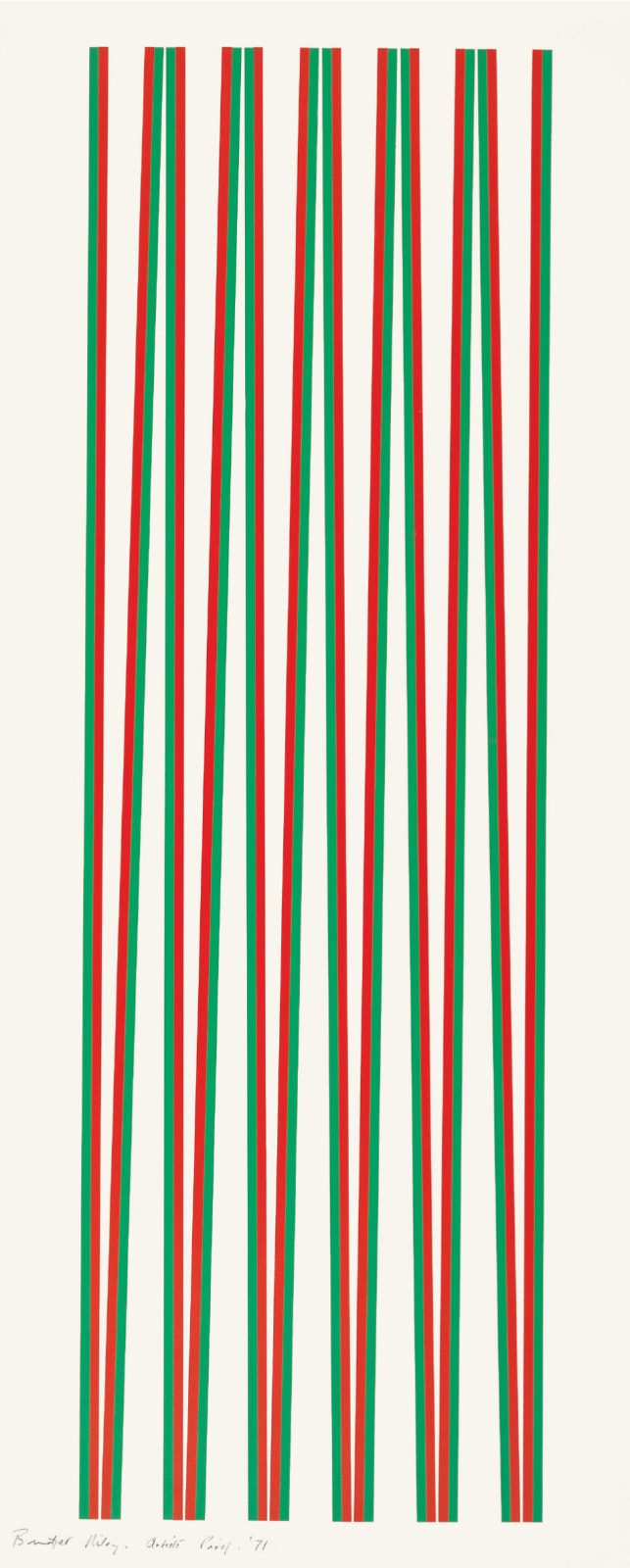 Bridget Riley, Untitled (Elongated Triangles 2) , 1971