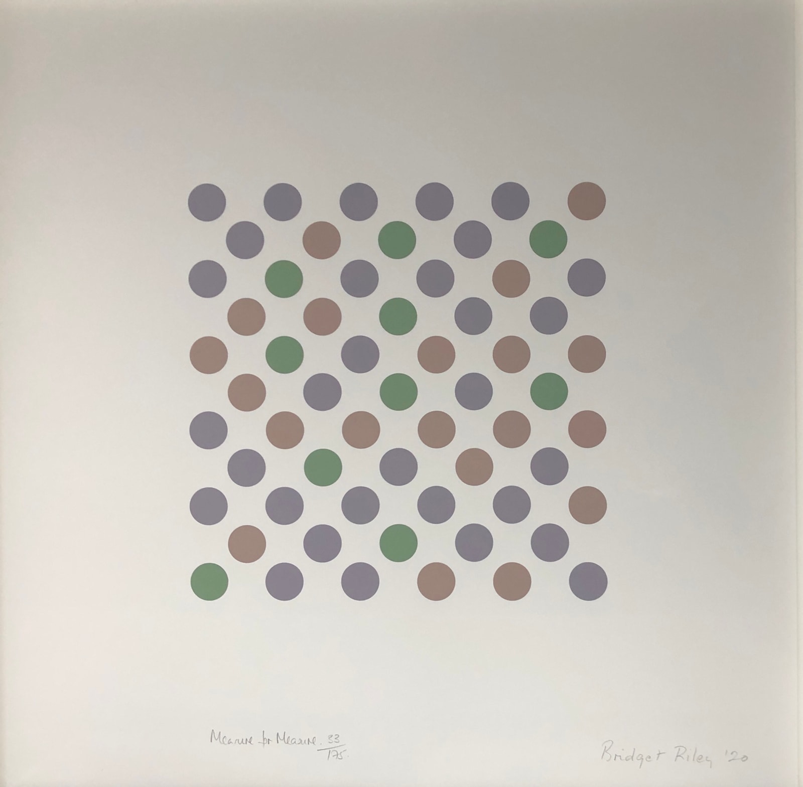 Bridget Riley, Measure for Measure, 2020