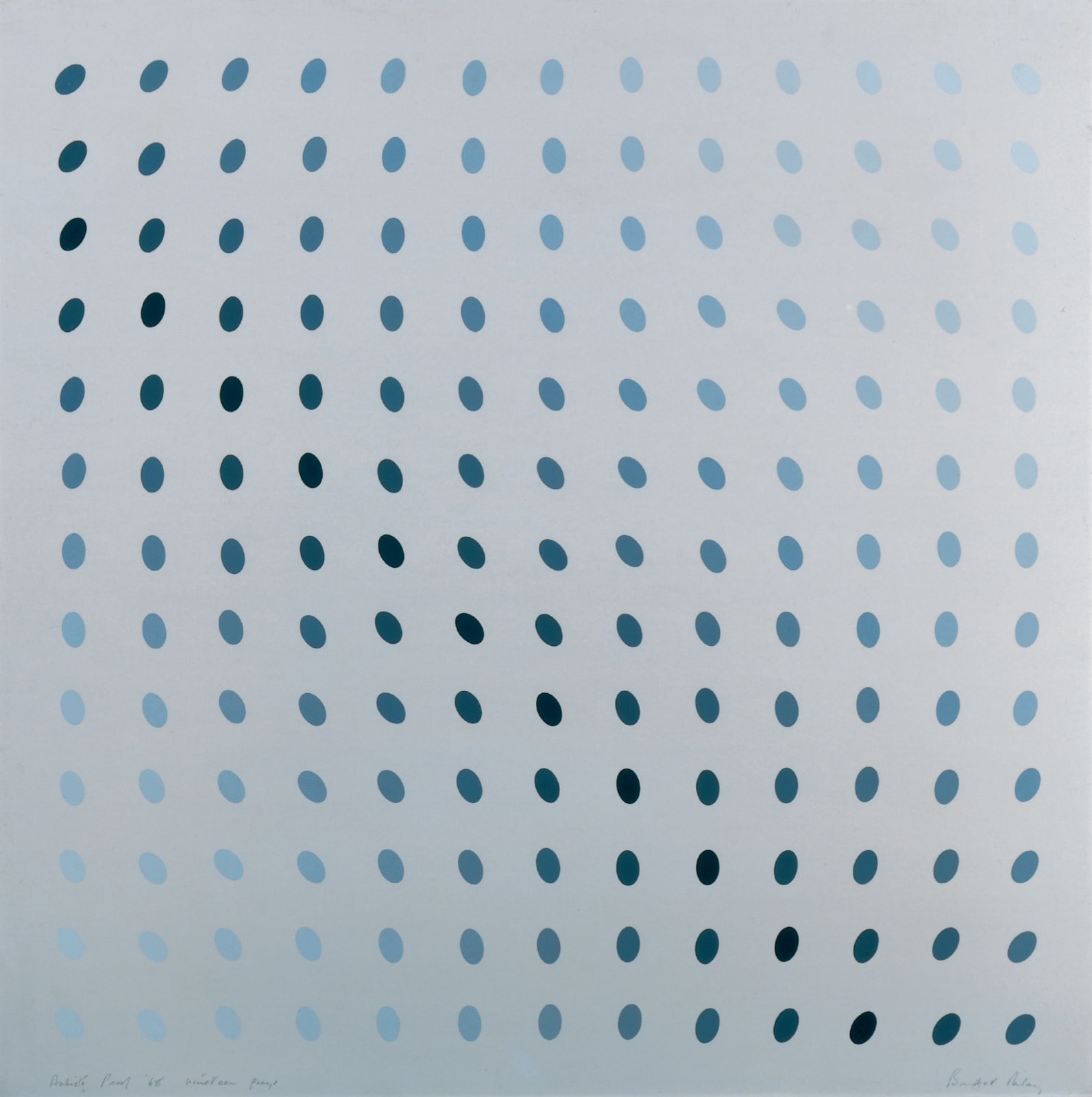 Bridget Riley, Untitled (Nineteen Greys B) , 1968