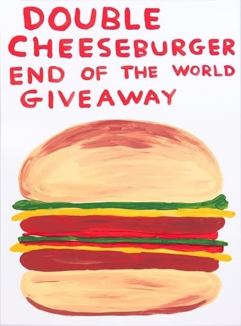 David Shrigley, Double Cheeseburger End Of The World Giveaway, 2020