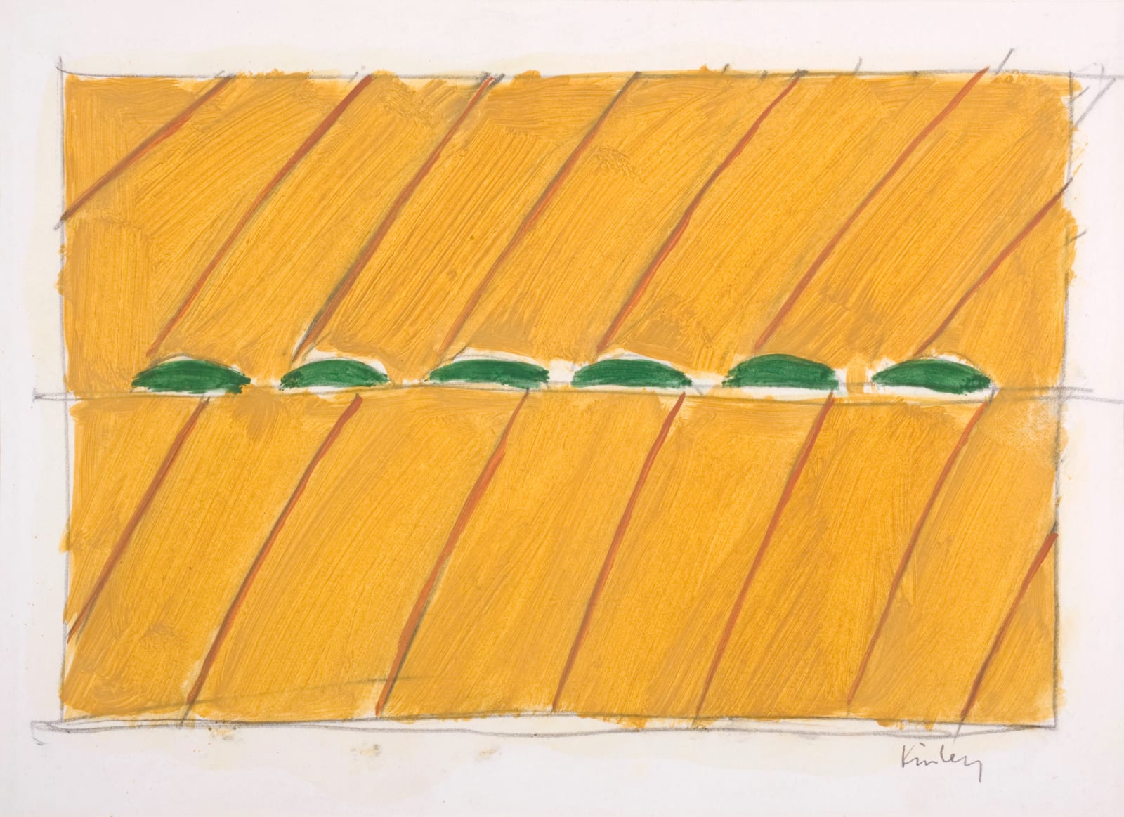 Peter Kinley, Study for Fields III, 1971