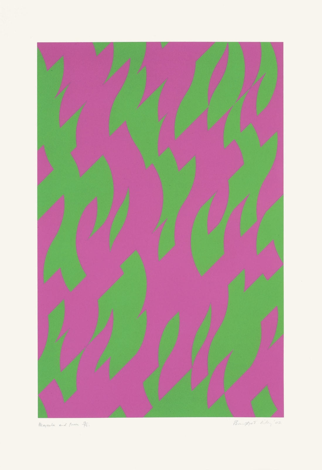 Bridget Riley, Magenta and Green, 2002