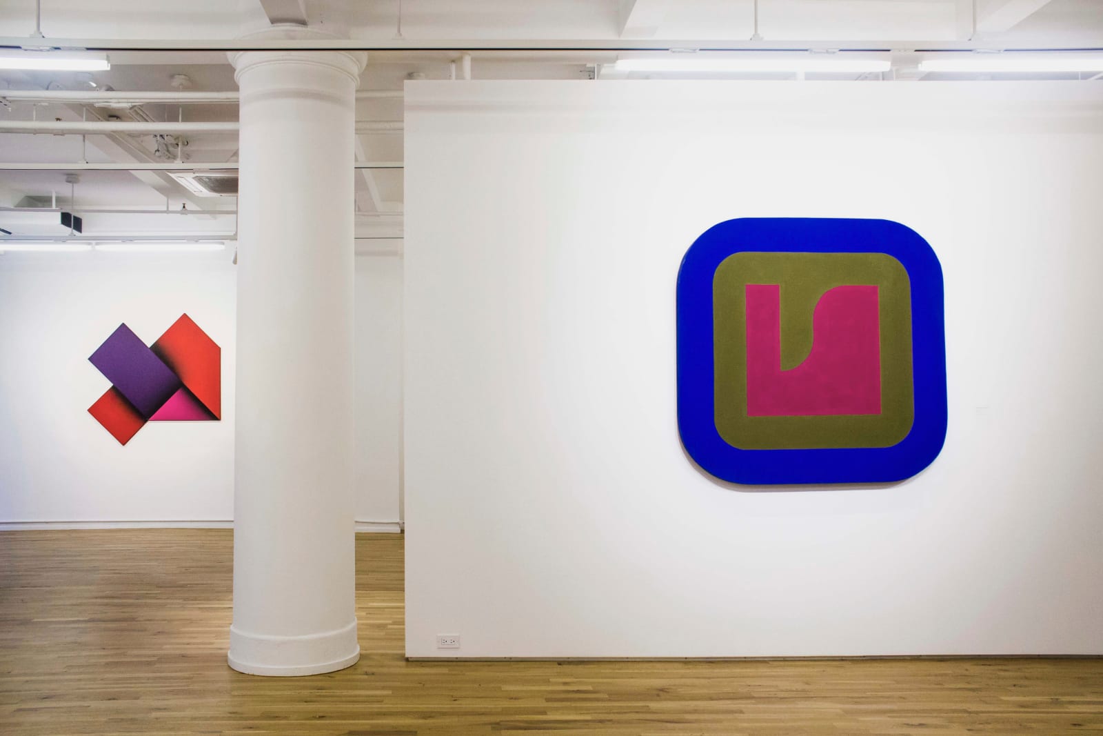 César Paternosto, Magenta, Olive and Blue, 1966