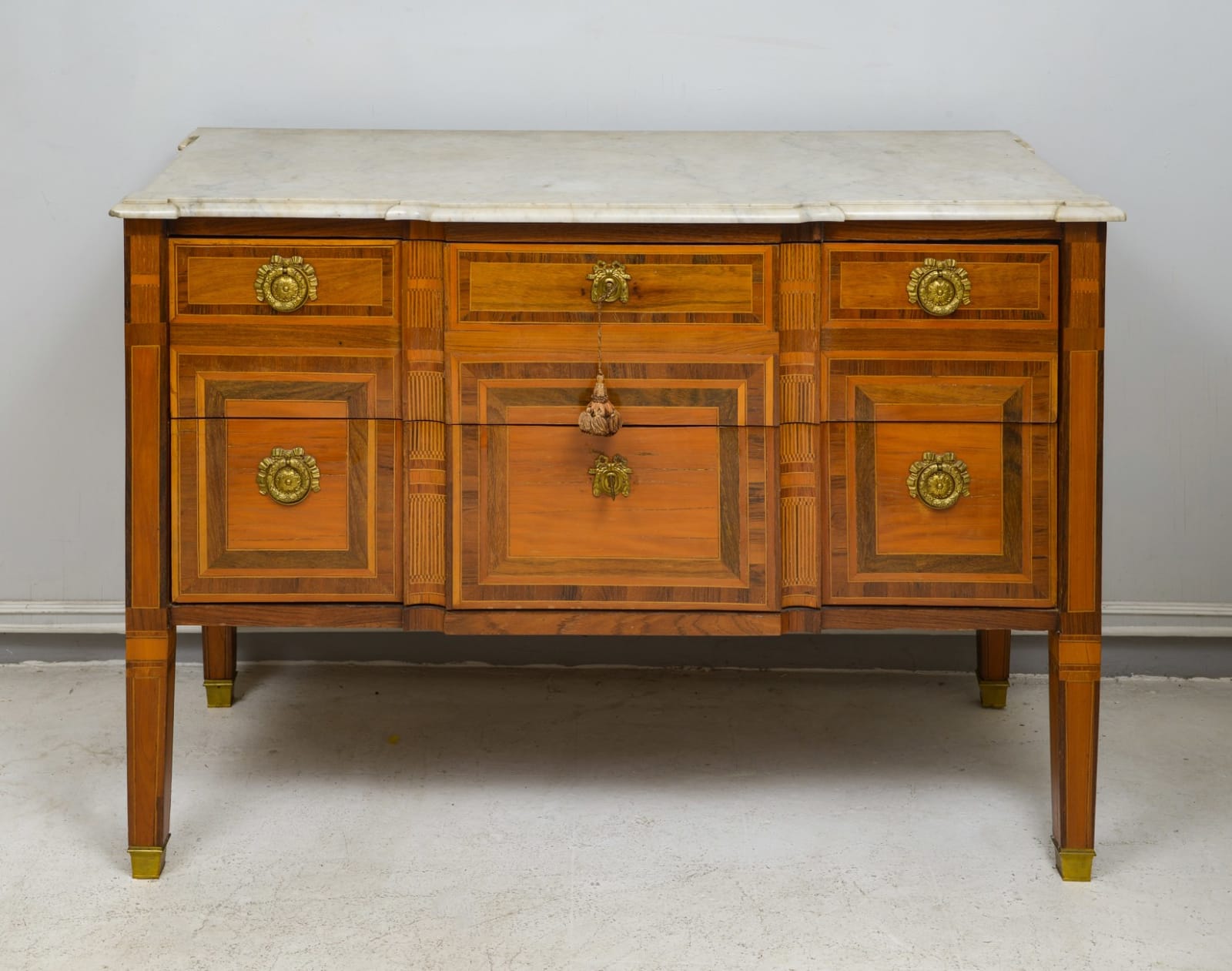 Antique French Parquetry Commode, 19th century