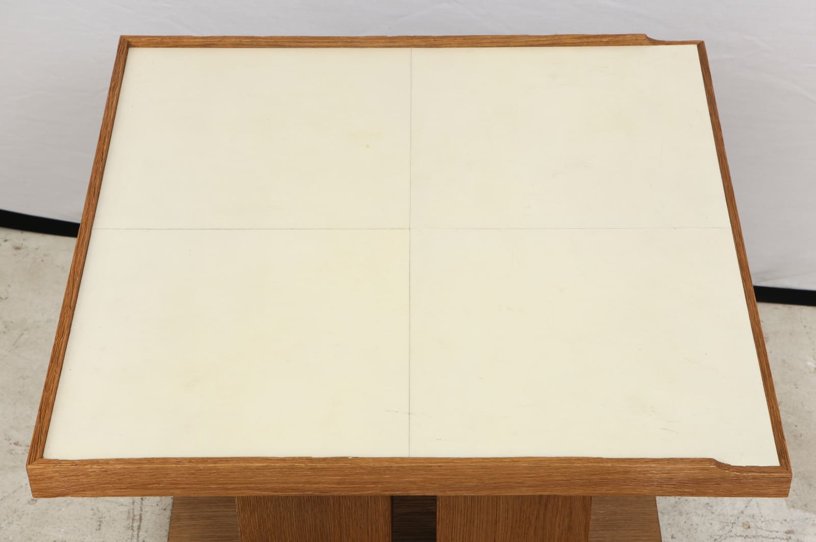 Custom Cerused Oak and Parchment Table in the Dupre Lafon Manner, 21st century