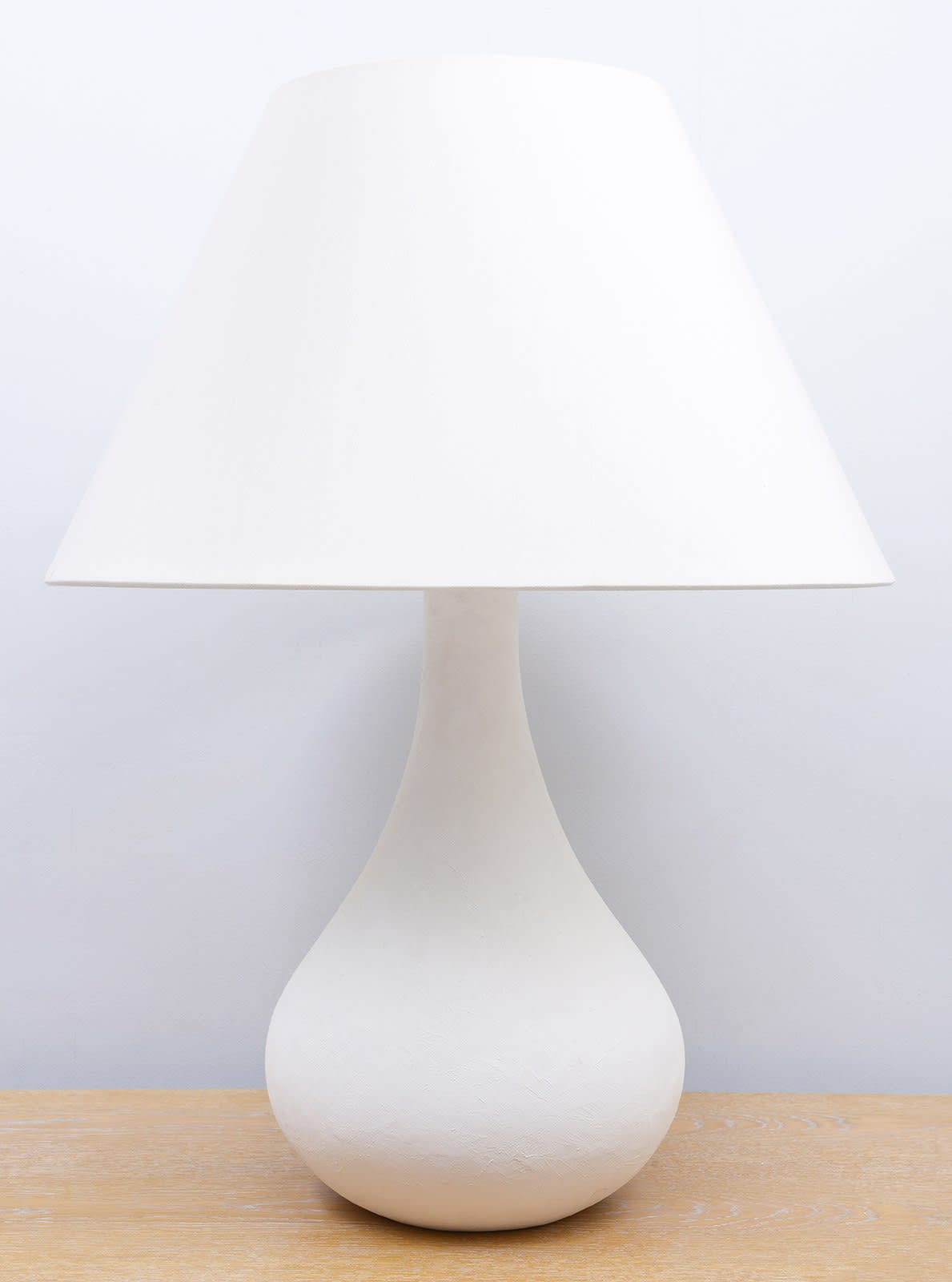 Pair of Custom Plaster Elle Lamps, 21st century