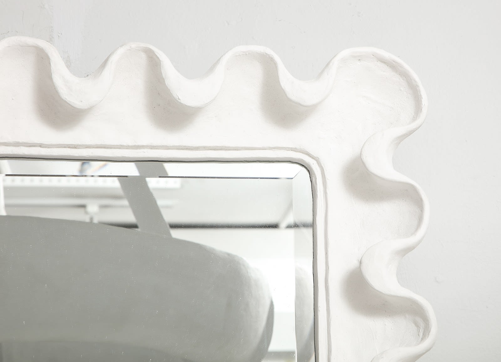 Bespoke Rosetta Undulating Plaster Mirror, 21st century