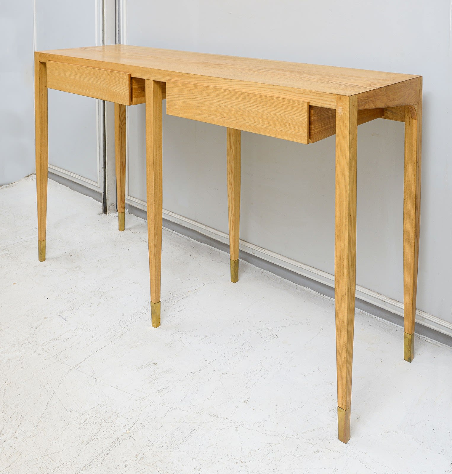 Italian Console on Tapered Legs attributed to Gio Ponti, c 1940s