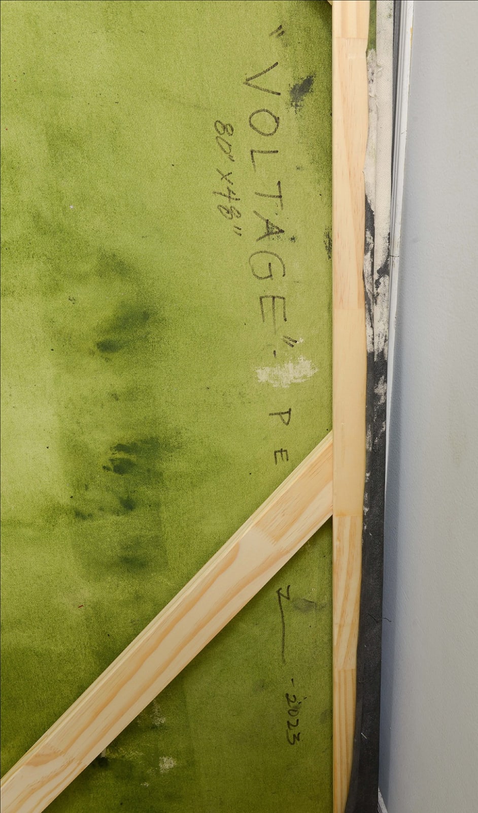 Monica Perez, Monica Perez "Voltage" Original Acrylic & Charcoal Painting on Canvas 2023, 2023