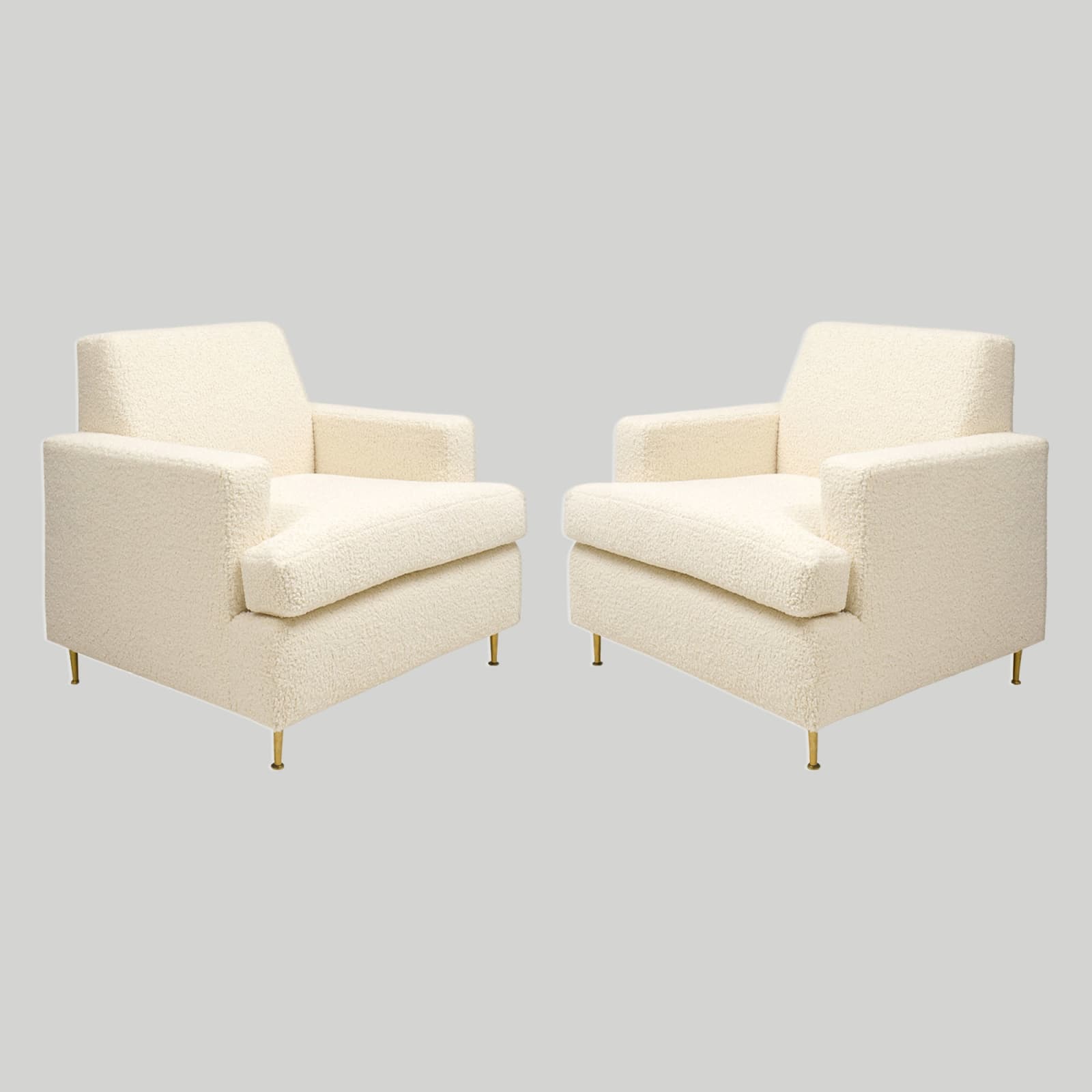 Custom Pair of Lounge Chairs in the Jean Michel Frank Manner
