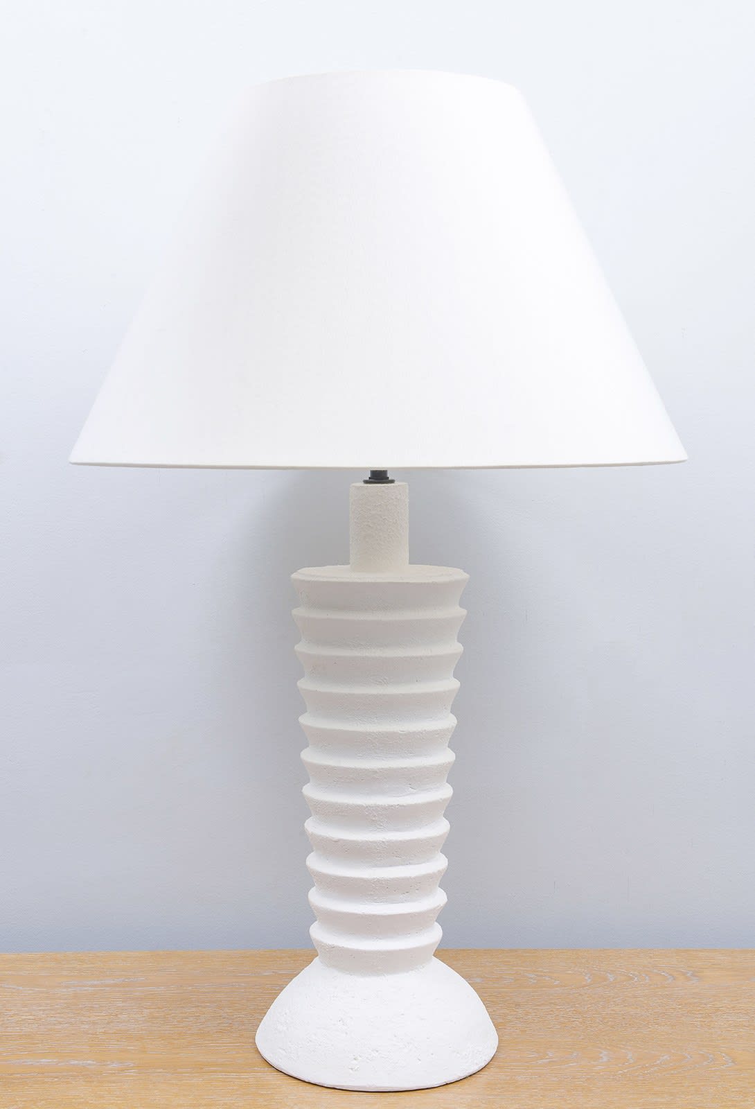 Pair of Custom Plaster Luc Lamps, 21st century